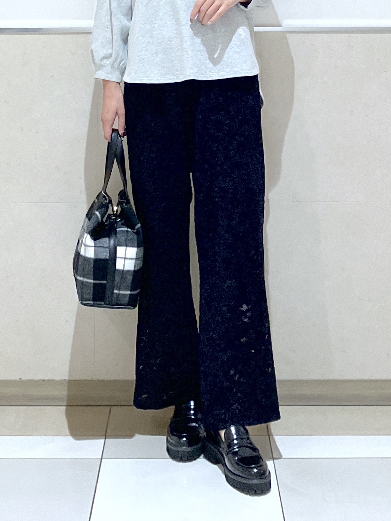 eriko さんの「Dessin｜【洗える/7色展開/XS-L】バックヘンリーミニ裏毛 長袖」を使ったコーディネート
