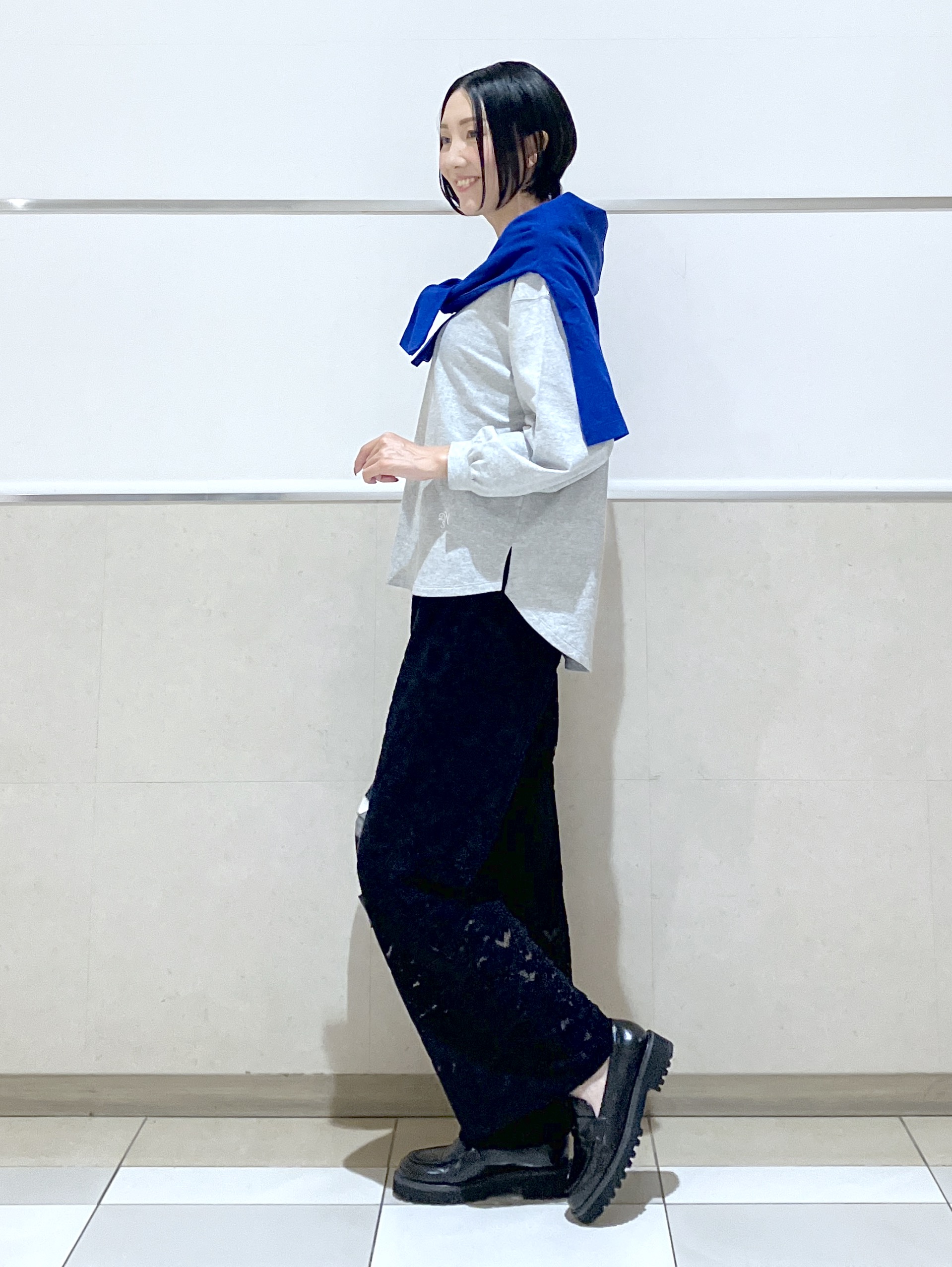 eriko さんの「Dessin｜【洗える/7色展開/XS-L】バックヘンリーミニ裏毛 長袖」を使ったコーディネート