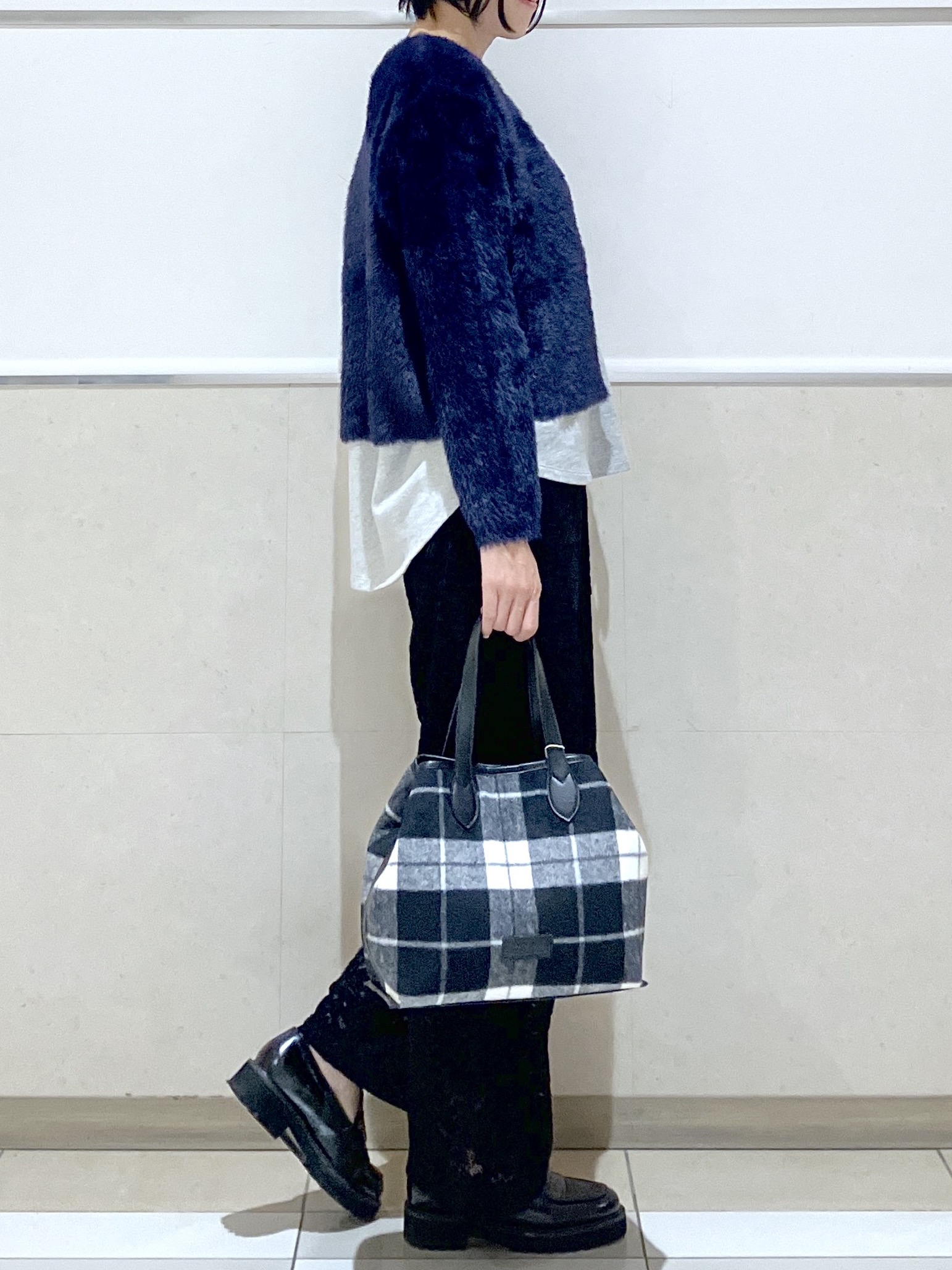 eriko さんの「Dessin｜【洗える/7色展開/XS-L】バックヘンリーミニ裏毛 長袖」を使ったコーディネート