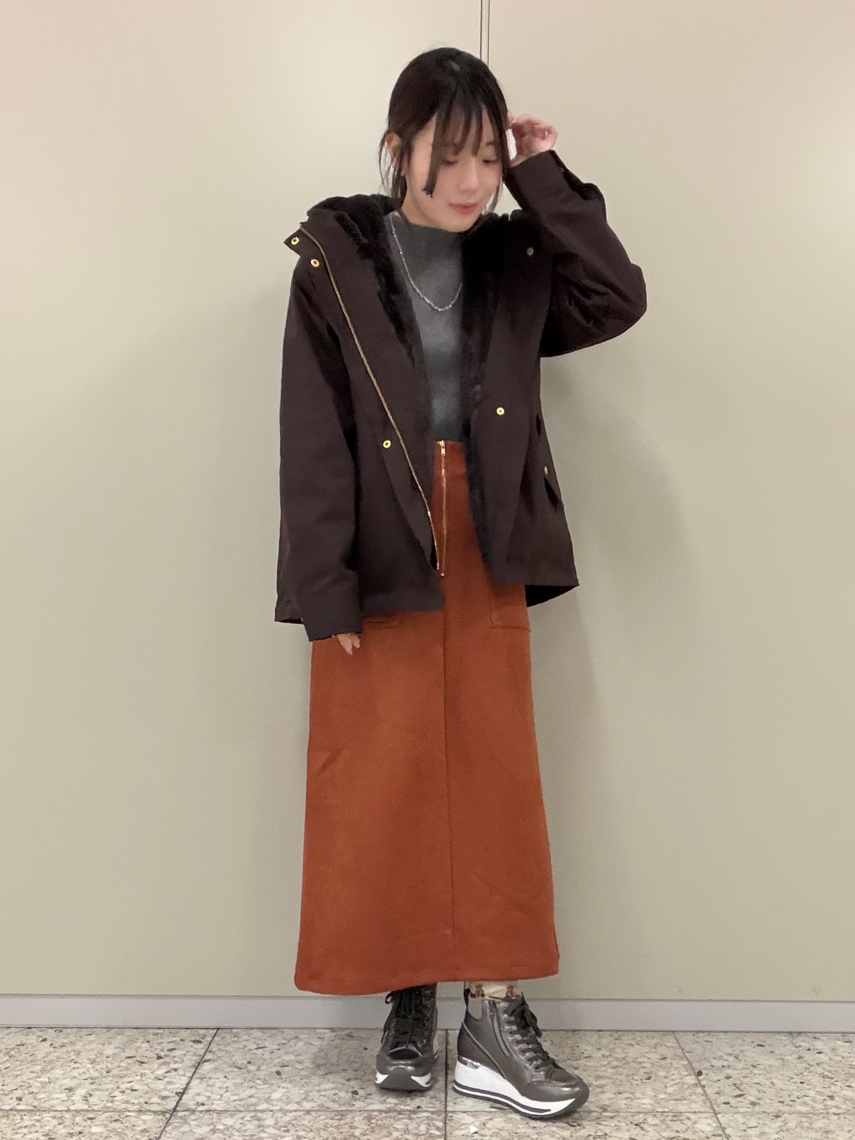 ひよりん⭐️さんの「SHOO･LA･RUE｜【洗濯機可/撥水/マルチWAY】ファーライナー付き 毎日欲張りマンパ」を使ったコーディネート