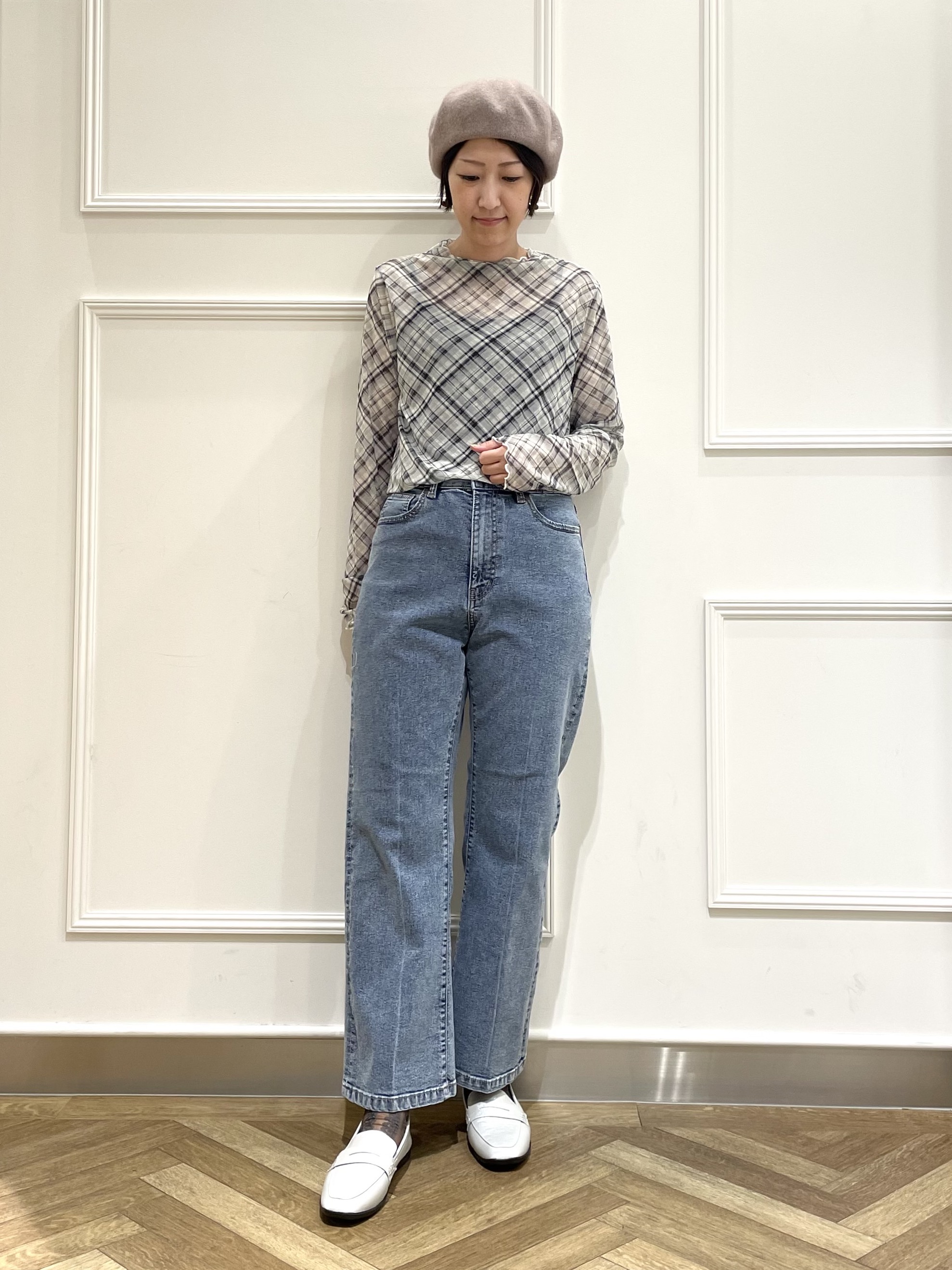 SOさんの「SHOO･LA･RUE｜【S-LL/洗濯機可】着痩せシルエット シャーリングシャツカーディガン」を使ったコーディネート