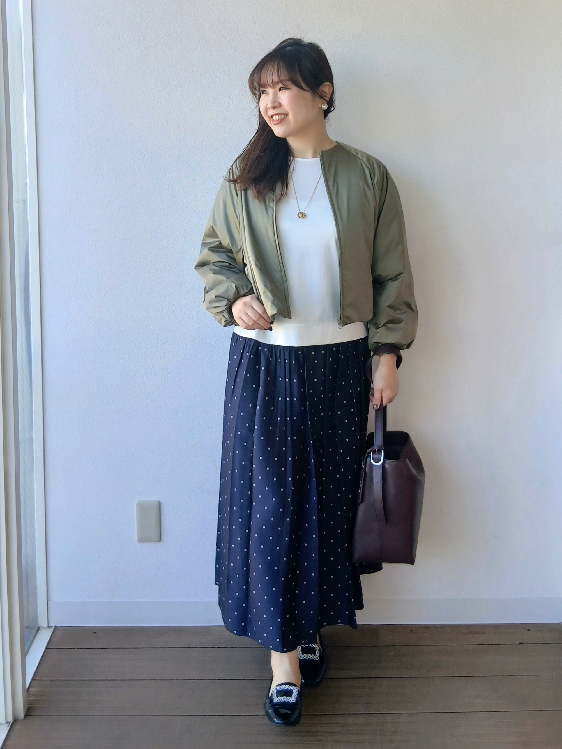 なみきさんの「UNTITLED｜【軽アウター/中綿/秋冬コート】ショートブルゾン」を使ったコーディネート