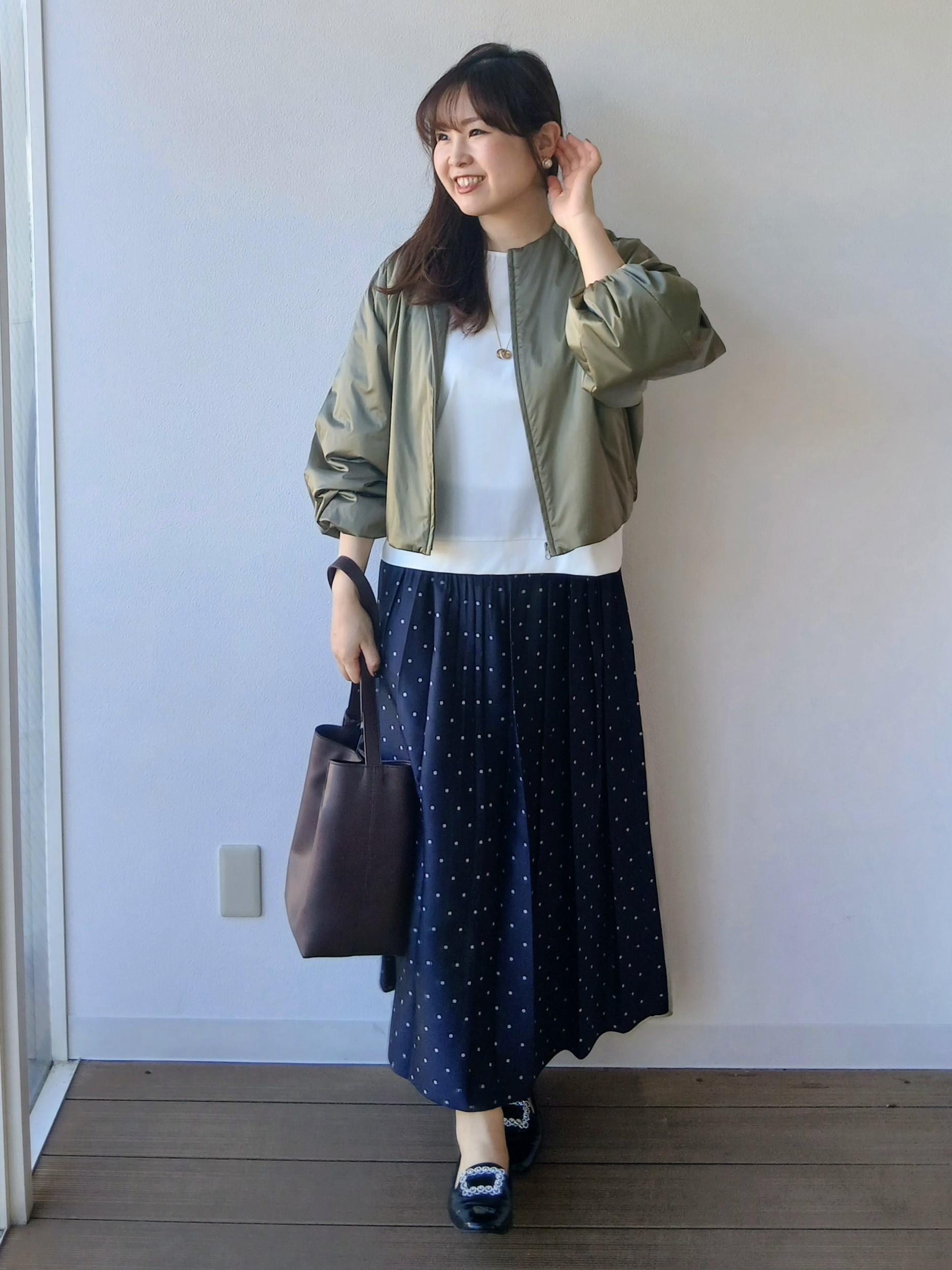 なみきさんの「UNTITLED｜【軽アウター/中綿/秋冬コート】ショートブルゾン」を使ったコーディネート