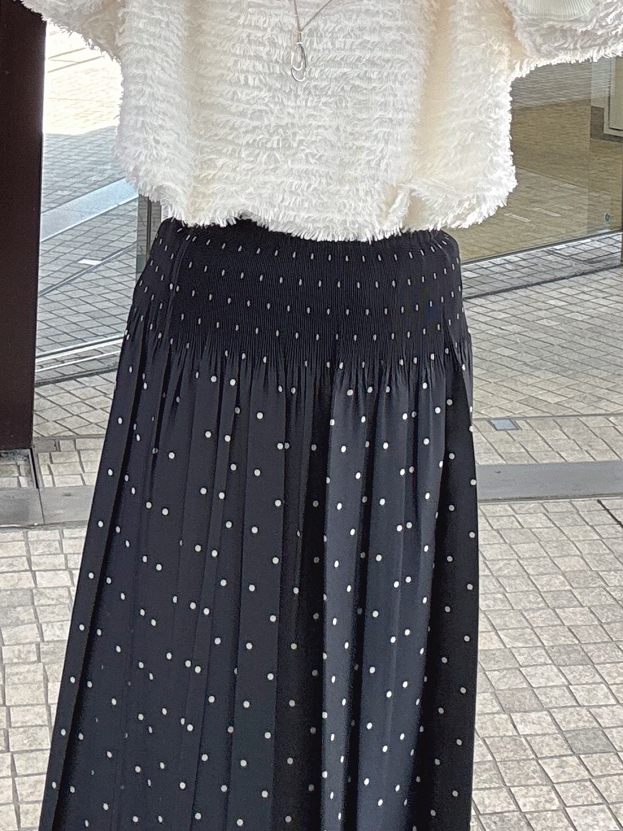 makiさんの「UNTITLED｜【秋映え/体型カバー】フェザージャガードプルオーバー」を使ったコーディネート