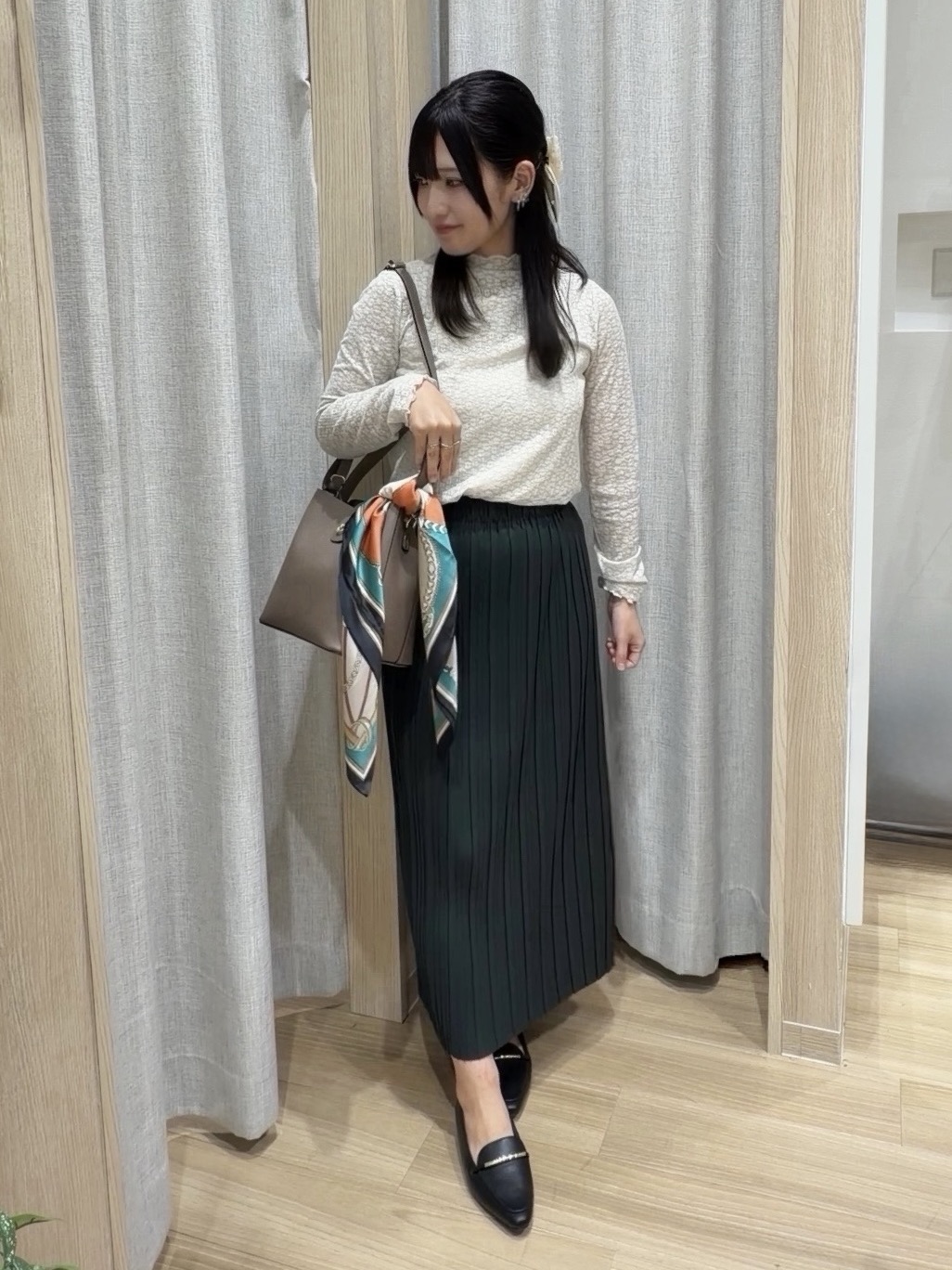 Fumikaさんの「grove｜シアーレースプチネックインナー」を使ったコーディネート