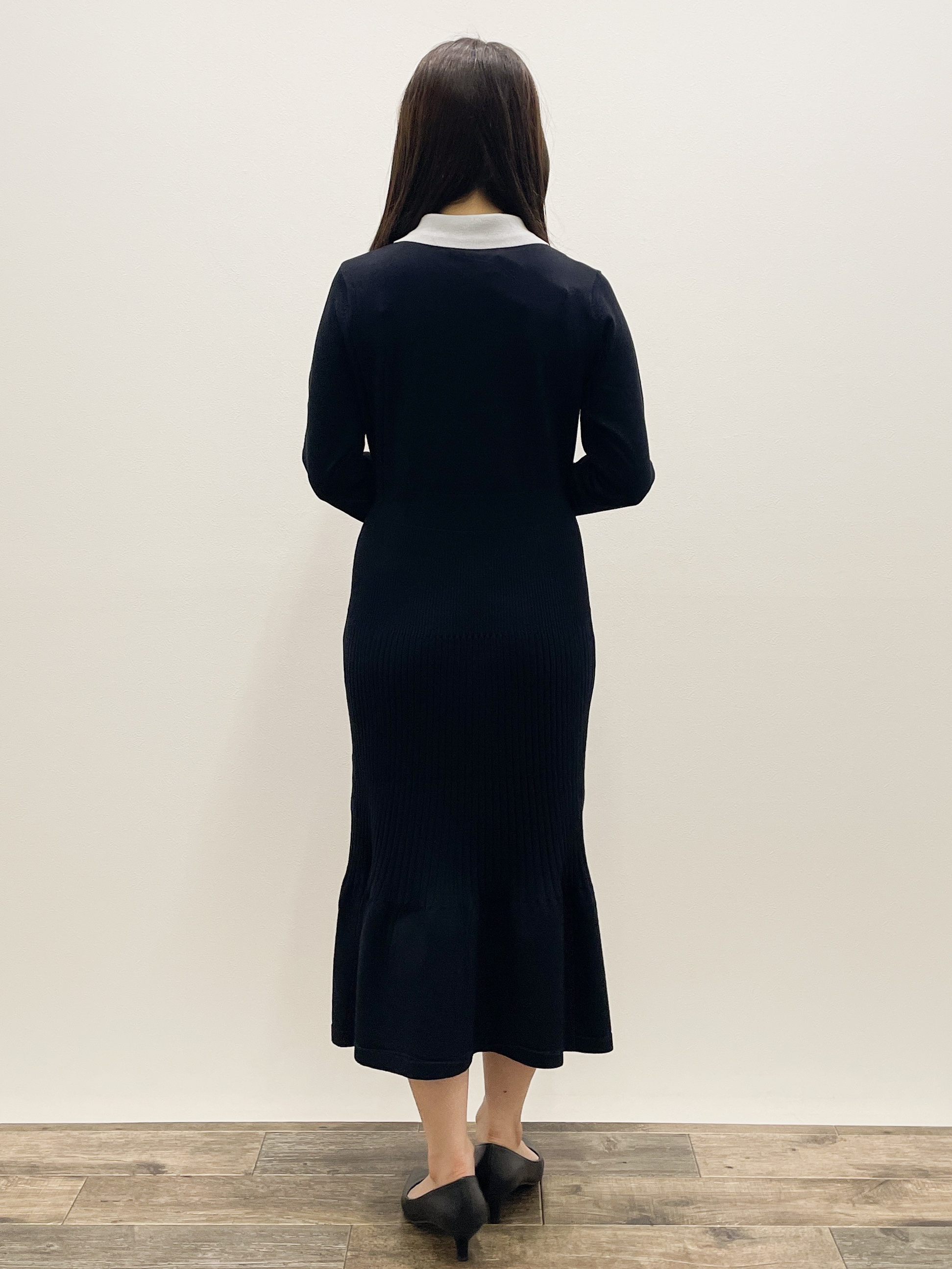 Asukaさんの「OPAQUE.CLIP｜ポロニットワンピース【洗濯機OK／抗ピル】」を使ったコーディネート