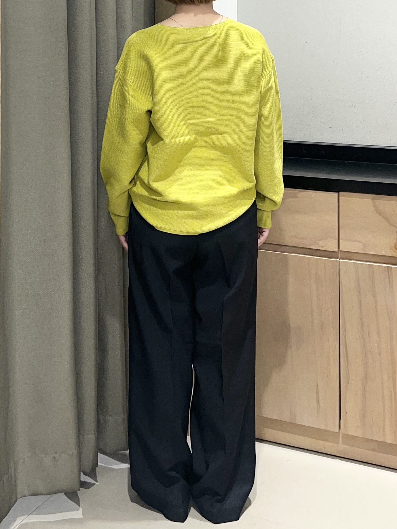かのさんの「THE SHOP TK｜【毛玉防止/蓄熱/洗える】美映えガーターニット」を使ったコーディネート