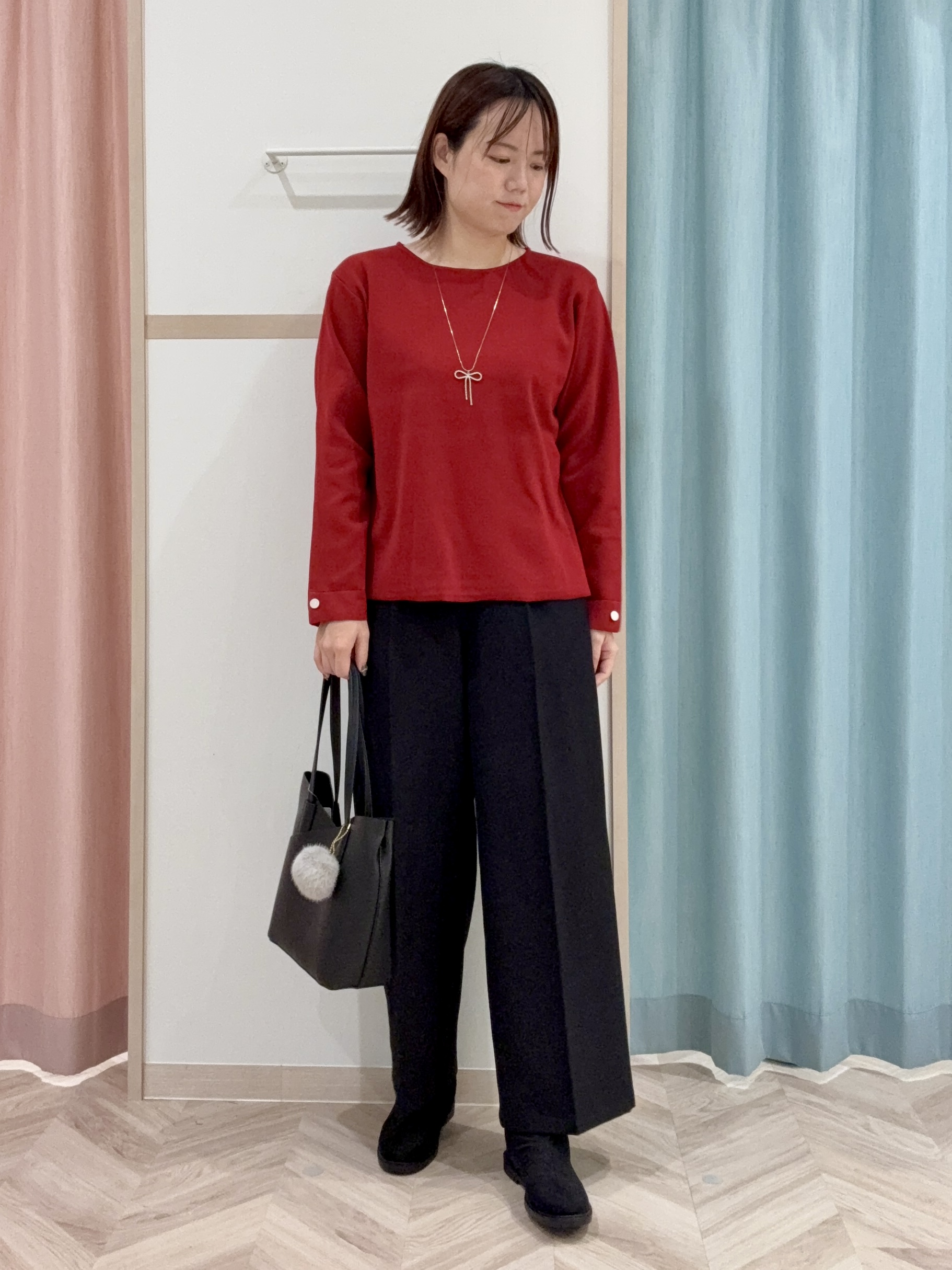 kさんの「SHOO･LA･RUE｜【セットアップ可/洗濯後しわになりにくい】ウールフィール ダブルジャケット」を使ったコーディネート