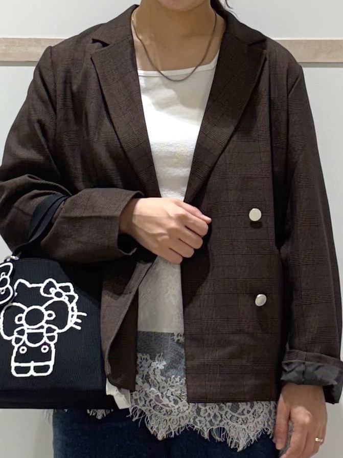 donpiさんの「SHOO･LA･RUE｜【セットアップ可/洗濯後しわになりにくい】ウールフィール ダブルジャケット」を使ったコーディネート