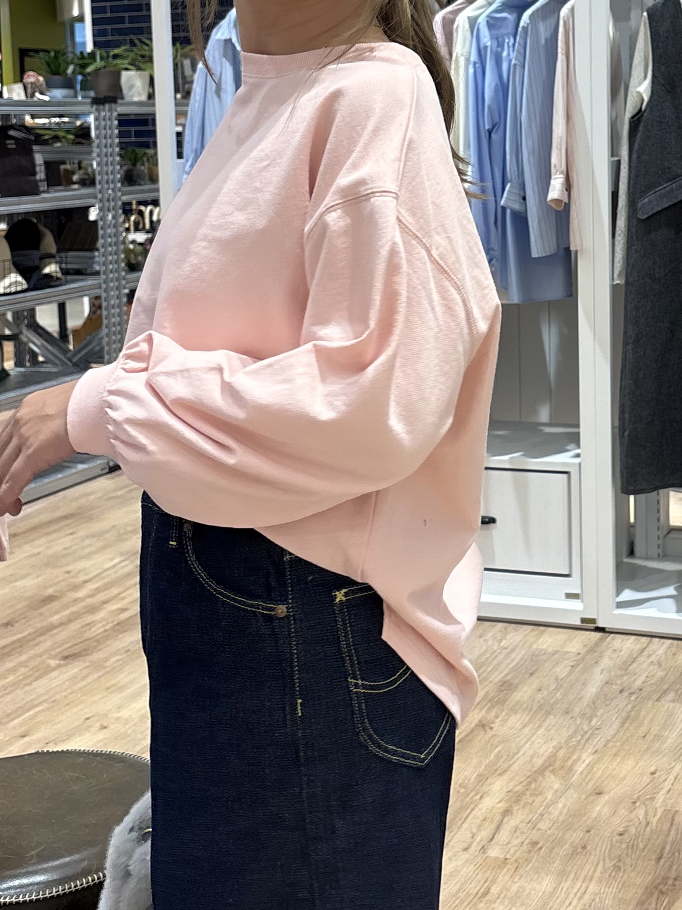 yuinaさんの「Dessin｜【洗える/7色展開/XS-L】バックヘンリーミニ裏毛 長袖」を使ったコーディネート