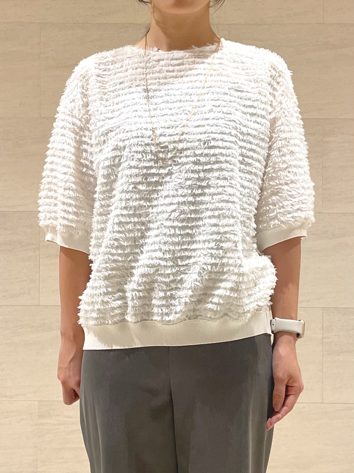 A.Nさんの「UNTITLED｜【秋映え/体型カバー】フェザージャガードプルオーバー」を使ったコーディネート