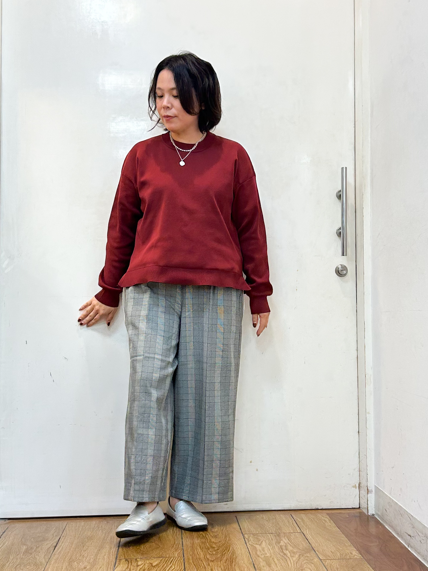 haruさんの「SHOO･LA･RUE｜【セットアップ可/洗濯後しわになりにくい】ウールフィール ダブルジャケット」を使ったコーディネート