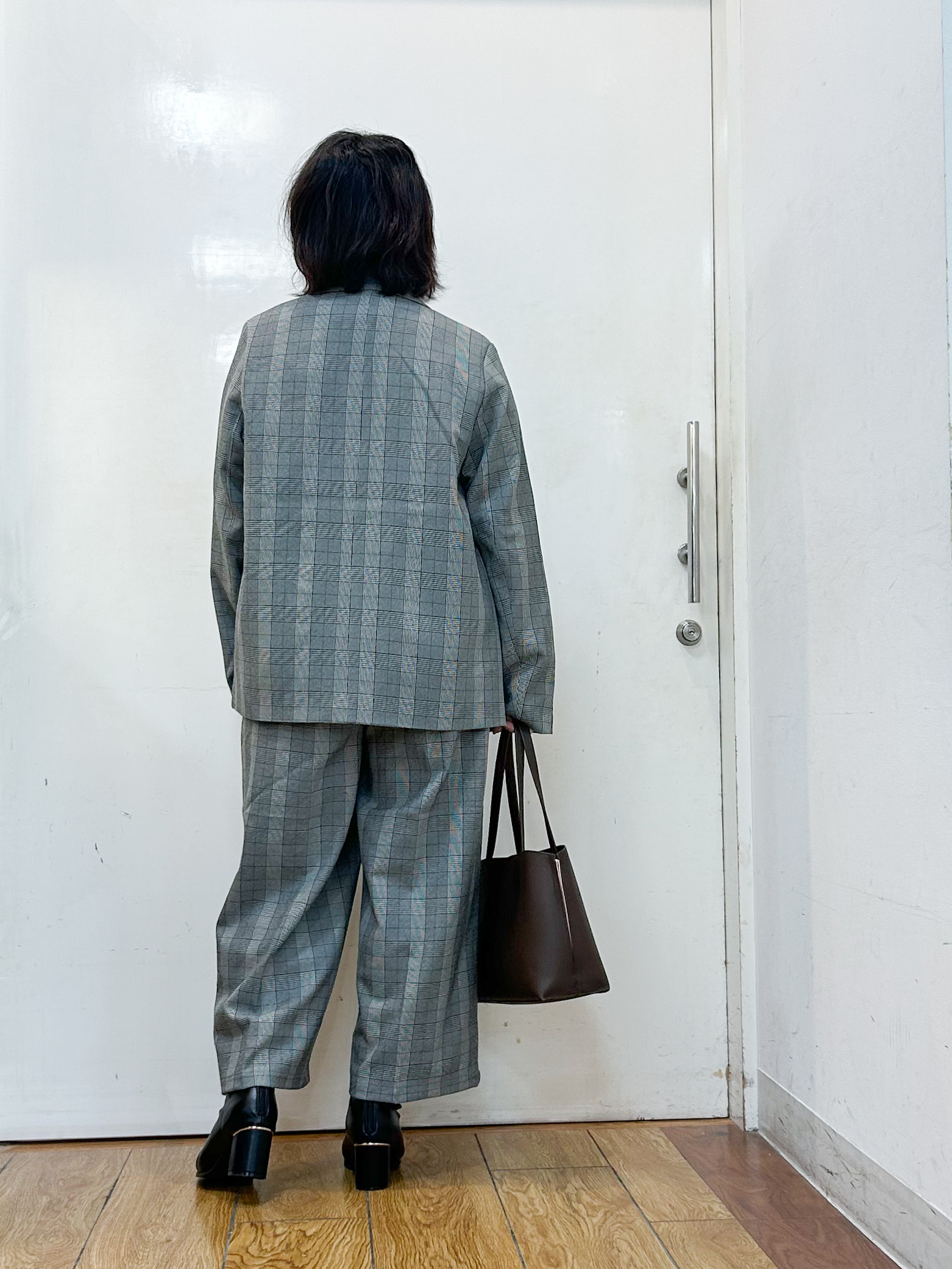 haruさんの「SHOO･LA･RUE｜【セットアップ可/洗濯後しわになりにくい】ウールフィール ダブルジャケット」を使ったコーディネート