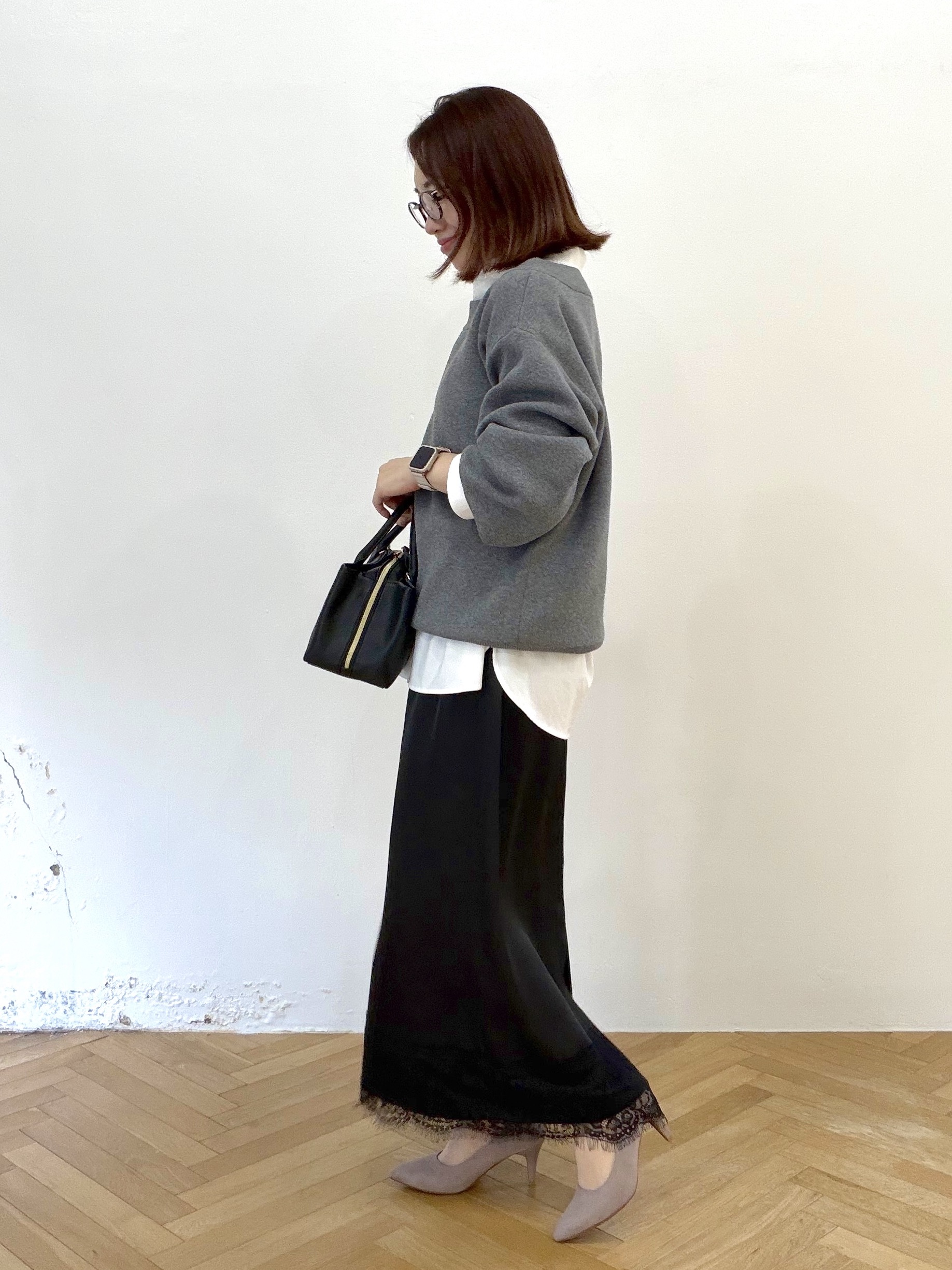 saoriさんの「スウェットライクニット」を使ったコーディネート