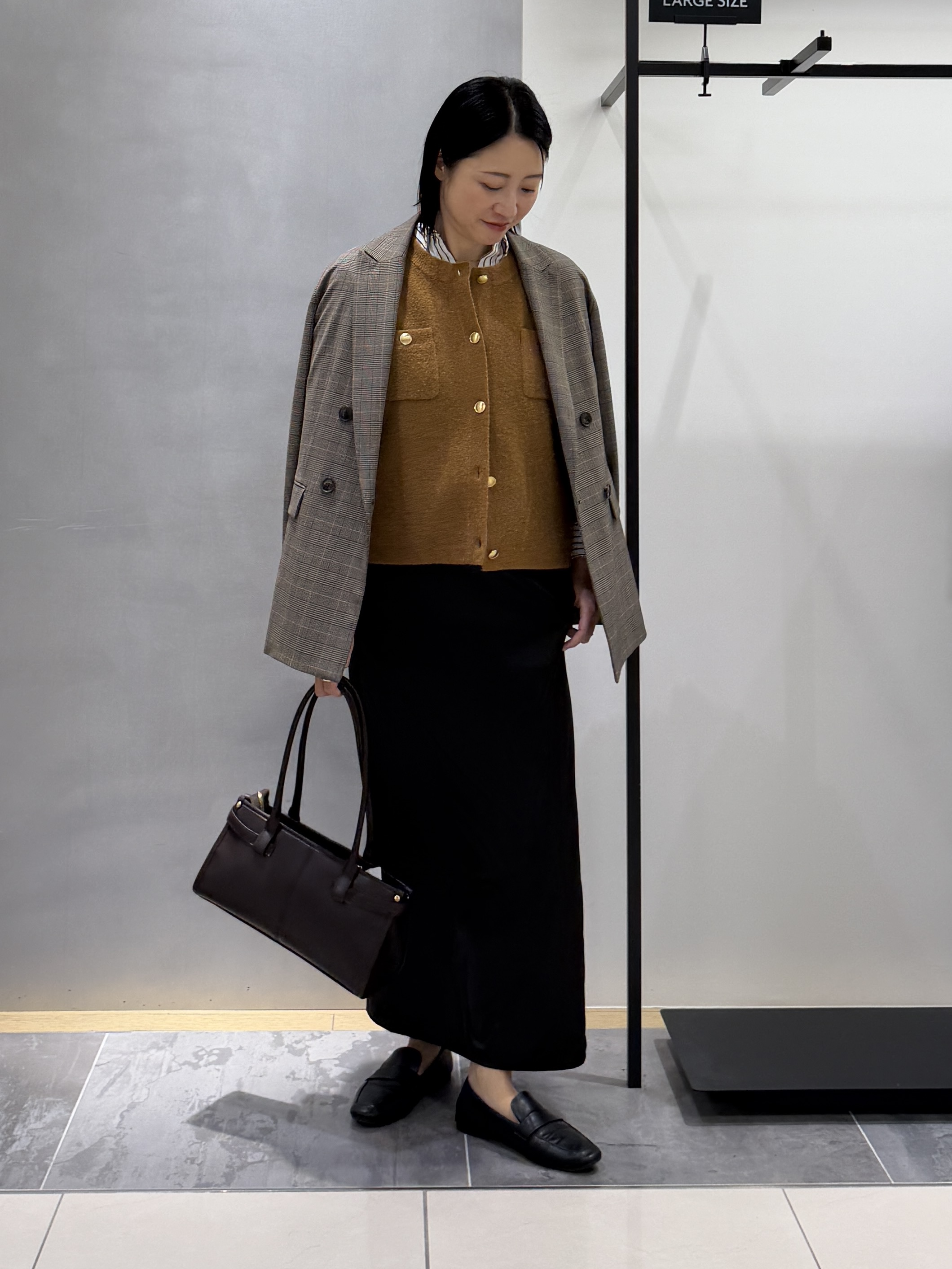 shihoさんの「INDIVI｜【洗濯機OK／ストレッチ◎】秋はじめのダブルジャケット」を使ったコーディネート