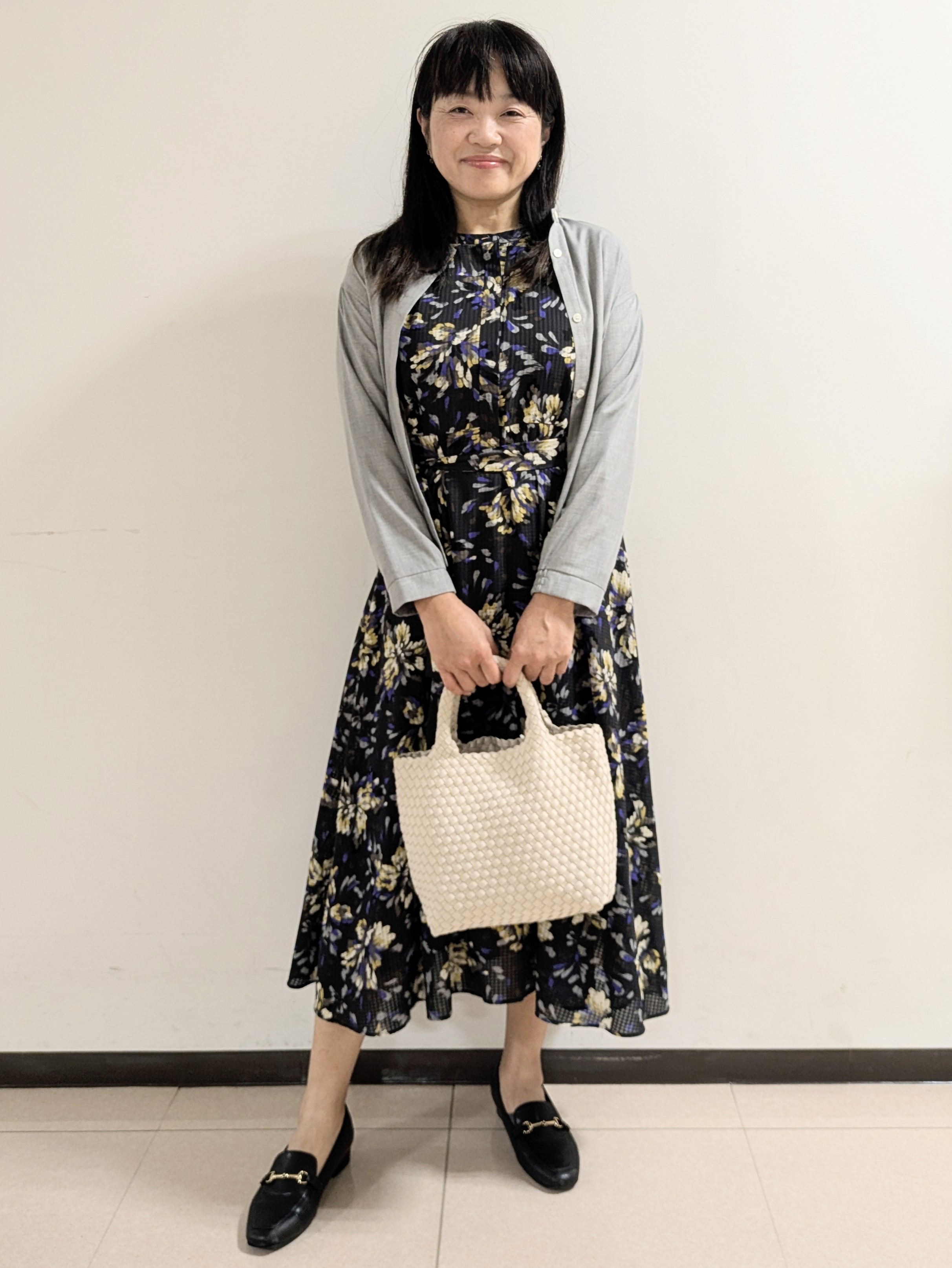 ともさんの「UNTITLED｜【セットアップ可/秋羽織り】メランジツイルシャツ」を使ったコーディネート