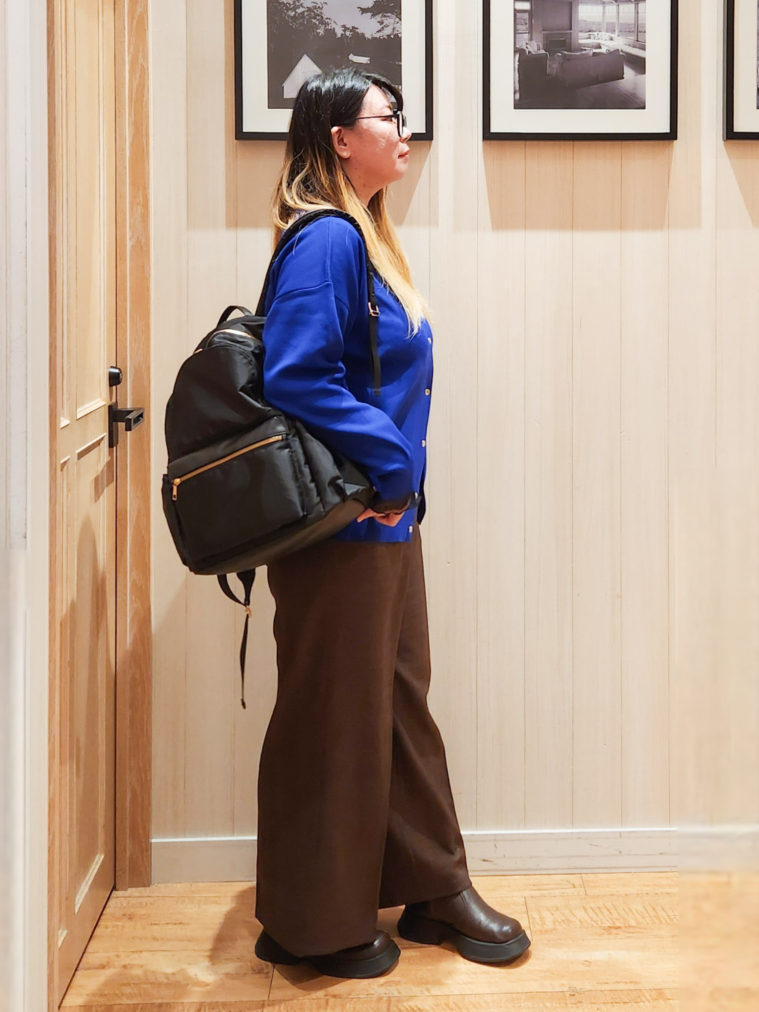 れーやんさんの「SHOO･LA･RUE｜【セットアップ可/洗濯機可】軽やかに羽織れる スポンディッシュ ニットカーディガン」を使ったコーディネート