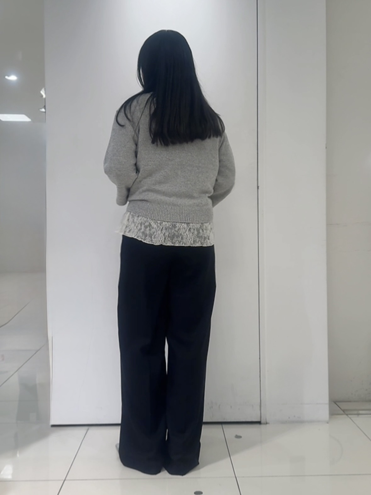なかじさんの「UNTITLED｜【セットアップ可/ウエストゴム】メランジツイルワイドパンツ」を使ったコーディネート