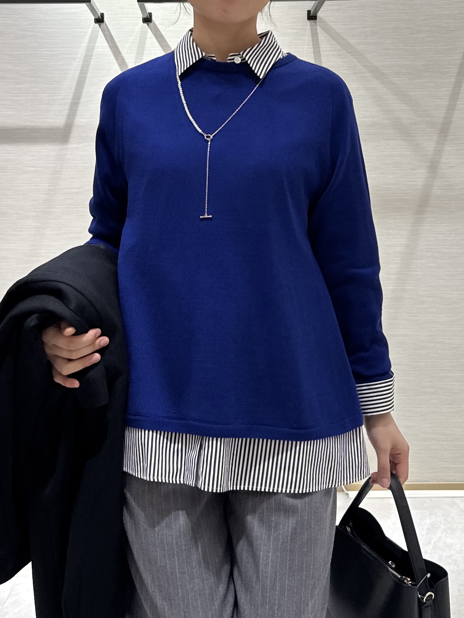 nanaさんの「UNTITLED｜【シルク混/薄手ニット】Aラインシルエットニットプルオーバー」を使ったコーディネート