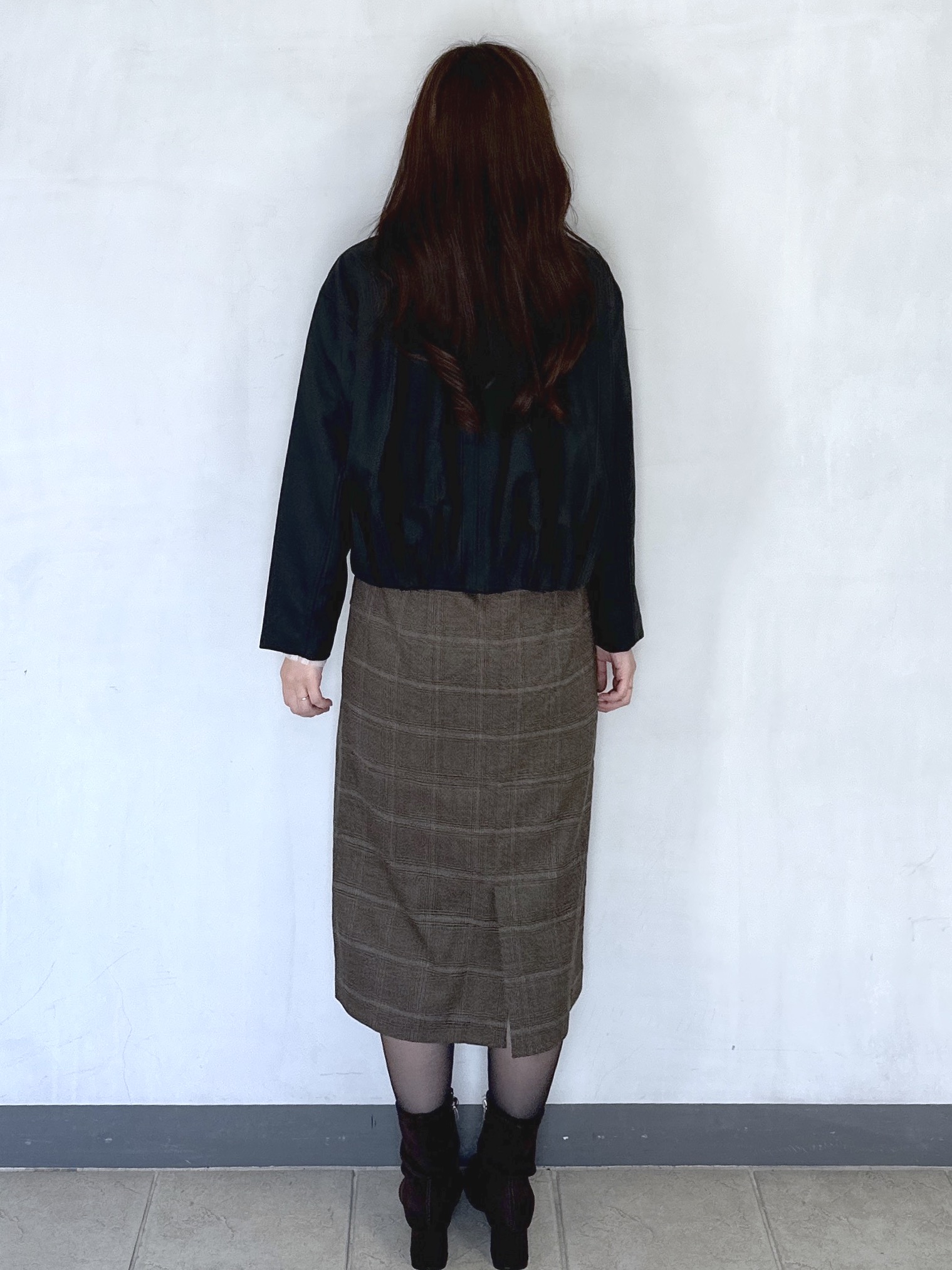 keito.iさんの「OPAQUE.CLIP｜フェイクファー衿付き マットレザー調ブルゾン【洗える】」を使ったコーディネート