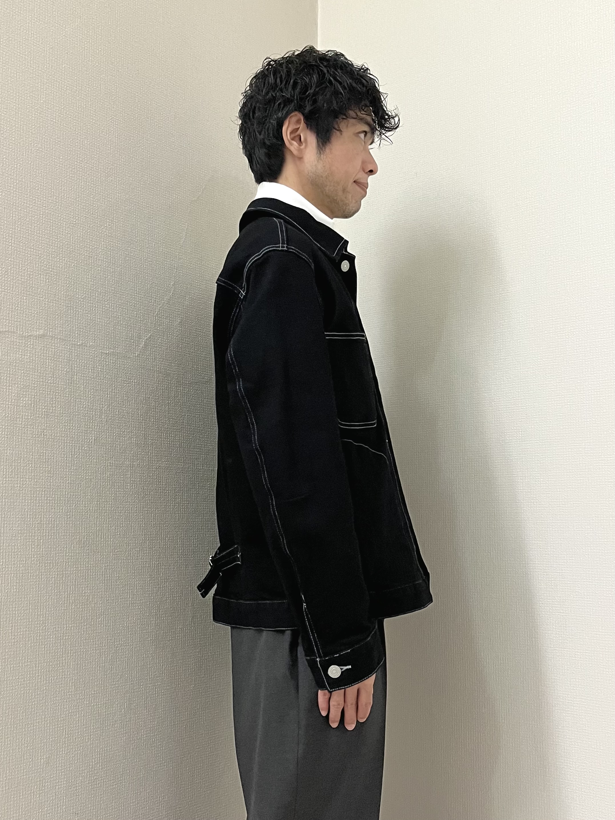 URAさんの「TAKEO KIKUCHI｜【BOWLER HAT LABEL】ブラックデニムGジャン」を使ったコーディネート