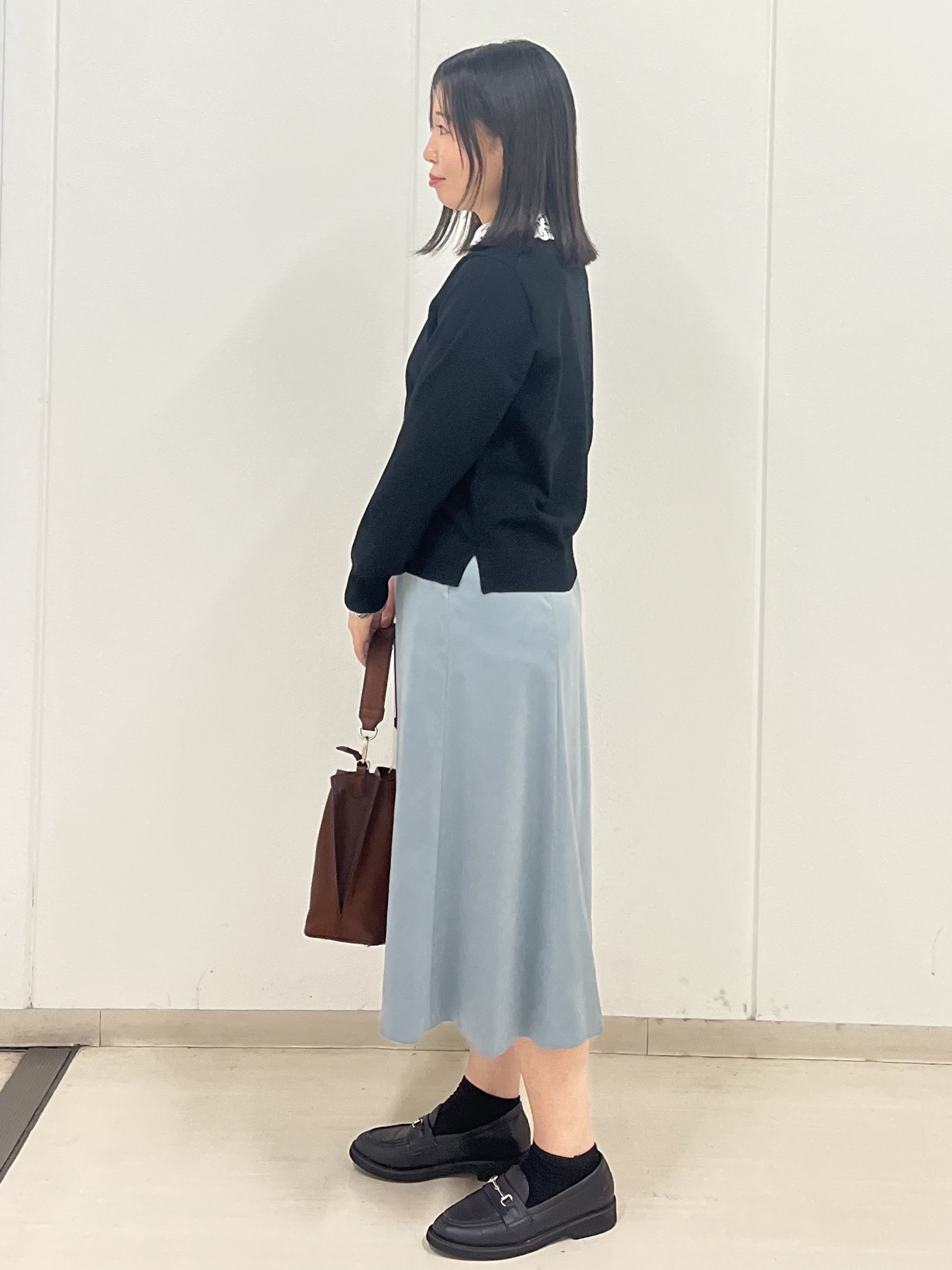 Rihoさんの「Reflect｜【付け衿】レース衿付きストレッチニット」を使ったコーディネート
