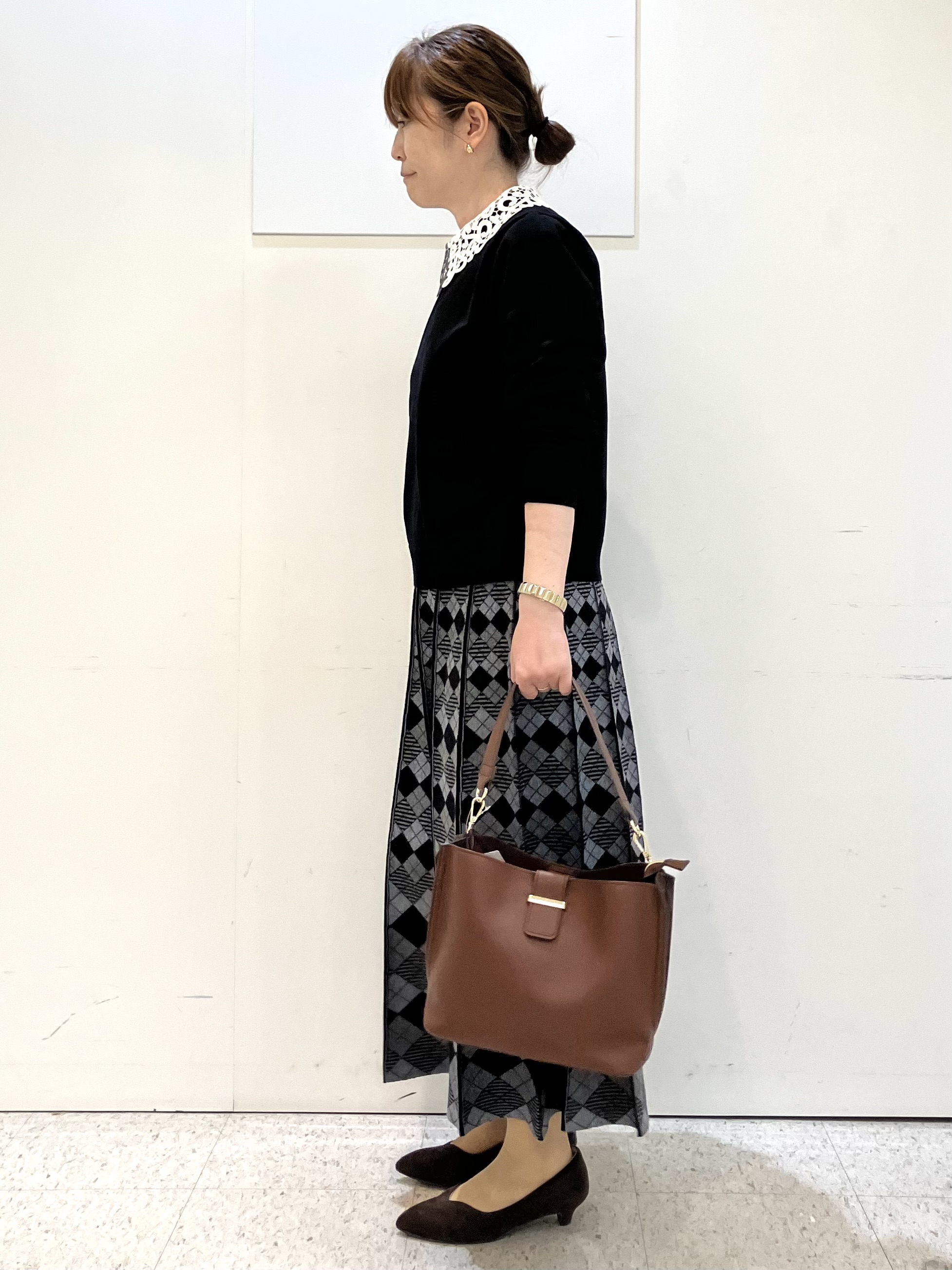 kozuさんの「Reflect｜【付け衿】レース衿付きストレッチニット」を使ったコーディネート