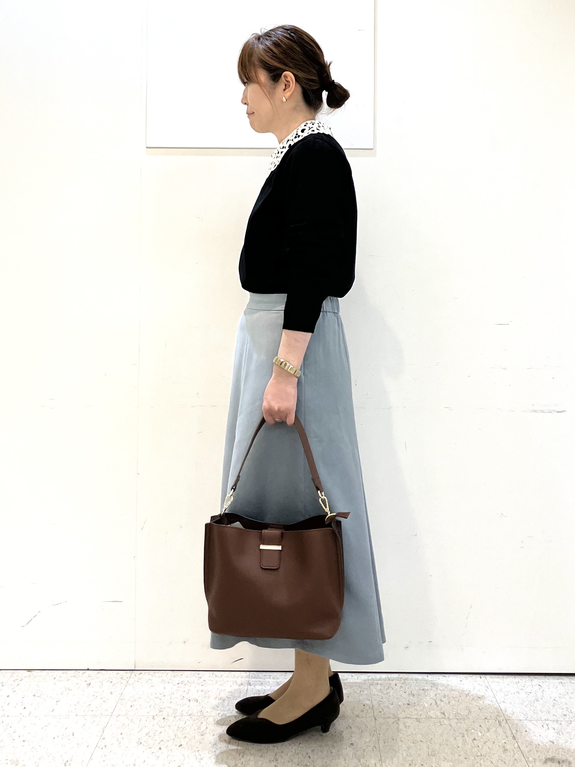 kozuさんの「Reflect｜【付け衿】レース衿付きストレッチニット」を使ったコーディネート