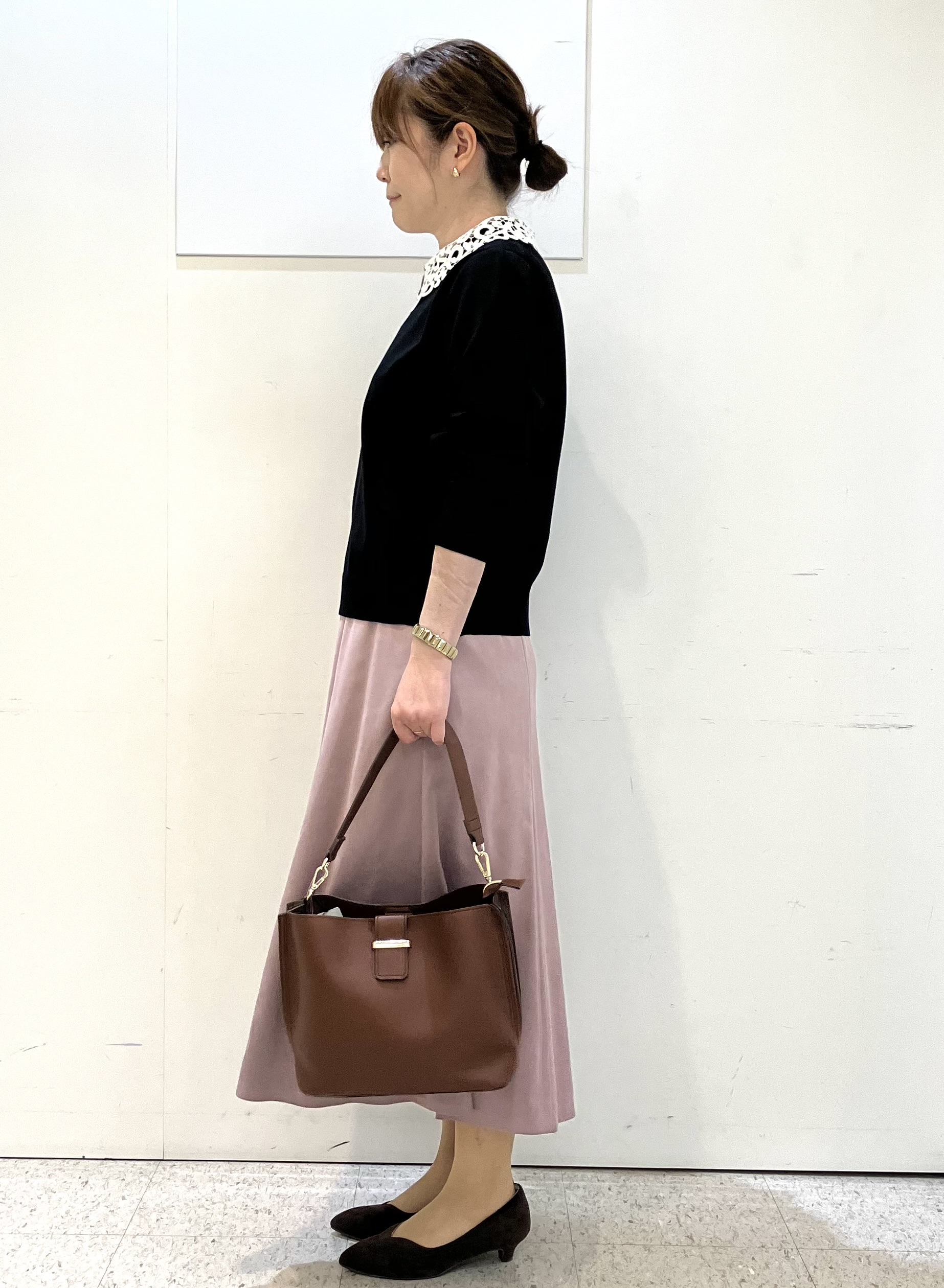 kozuさんの「Reflect｜【付け衿】レース衿付きストレッチニット」を使ったコーディネート