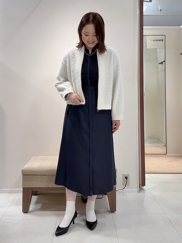 YUIさんの「UNTITLED｜【軽アウター/秋羽織り】シャギージップカーデ」を使ったコーディネート