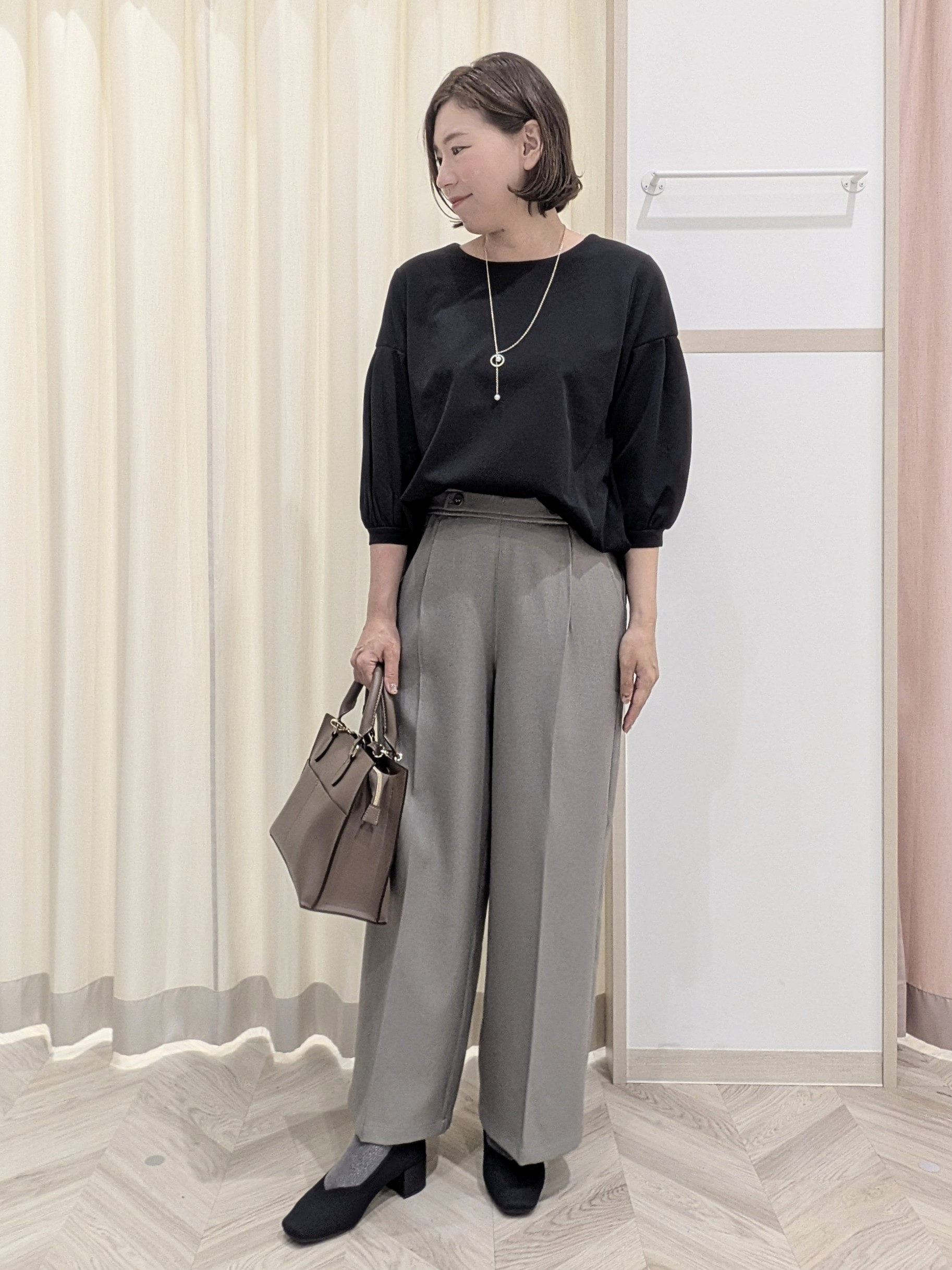 miyuさんの「SHOO･LA･RUE｜【セットアップ可/洗濯後しわになりにくい】ウールフィール ダブルジャケット」を使ったコーディネート