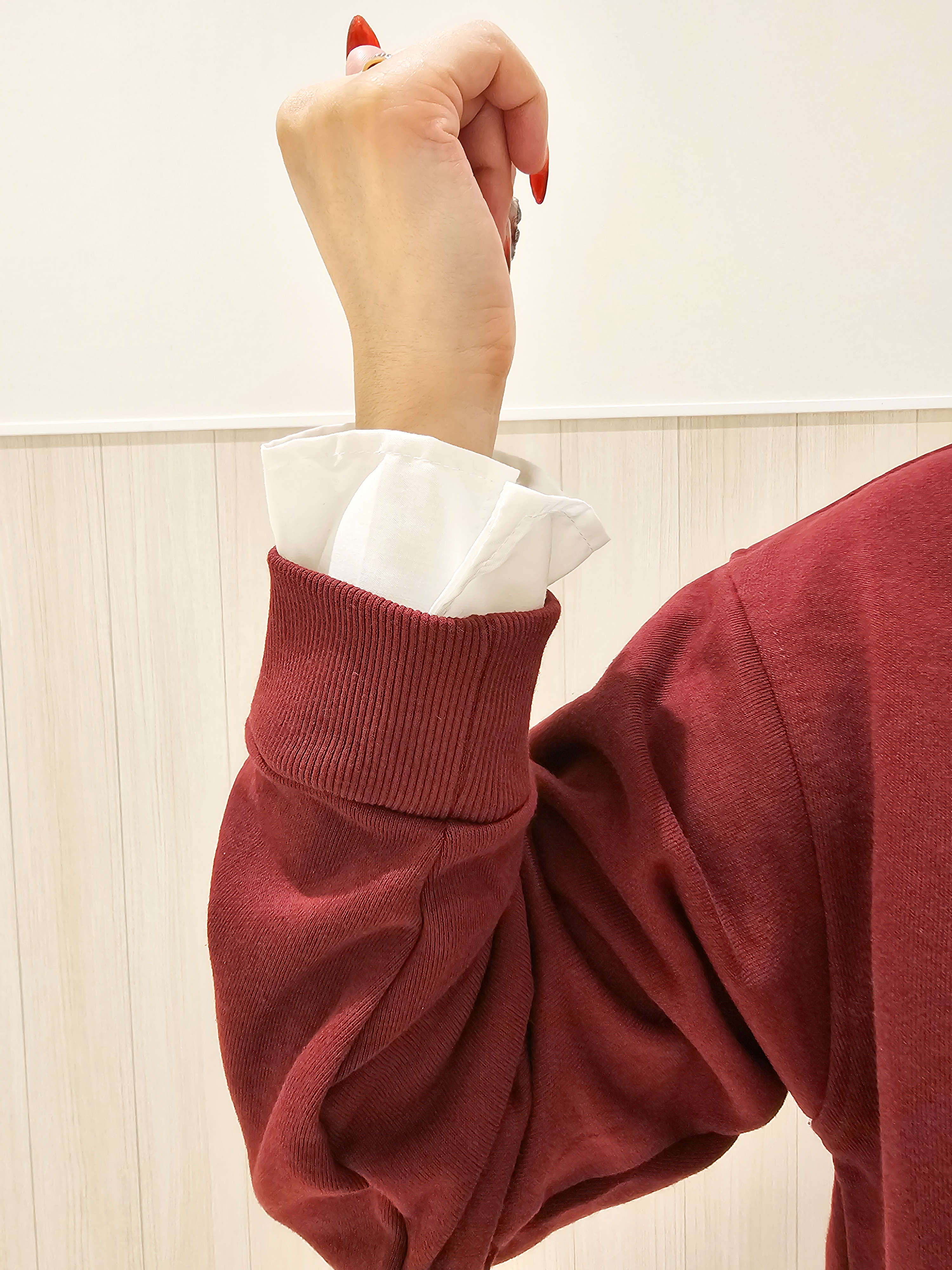 ゆゆさんの「SHOO･LA･RUE｜【S-LL/洗濯機可】一枚でレイヤード感が完成する シャツドッキング裏毛トップス」を使ったコーディネート