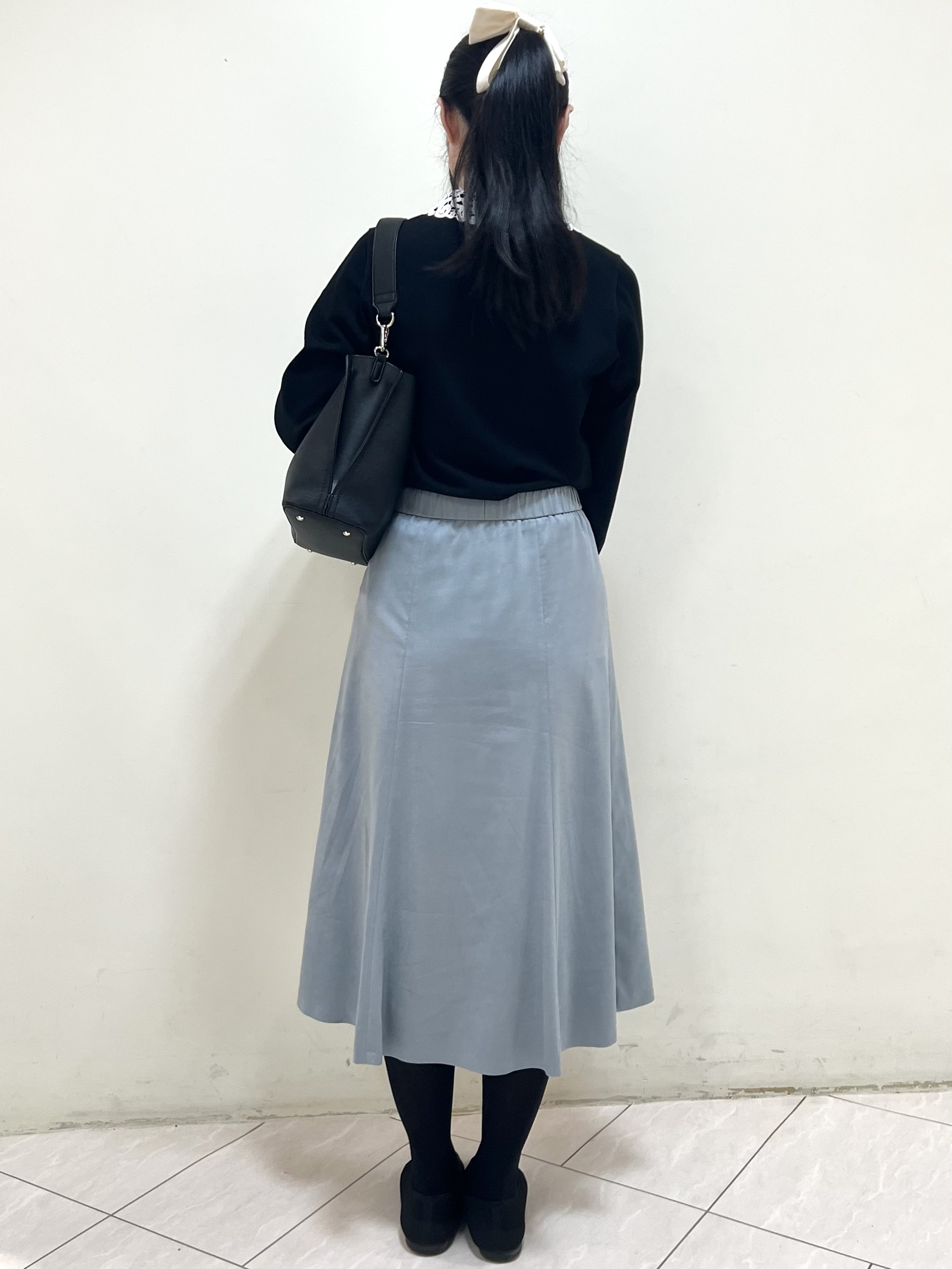 yanaさんの「Reflect｜【付け衿】レース衿付きストレッチニット」を使ったコーディネート
