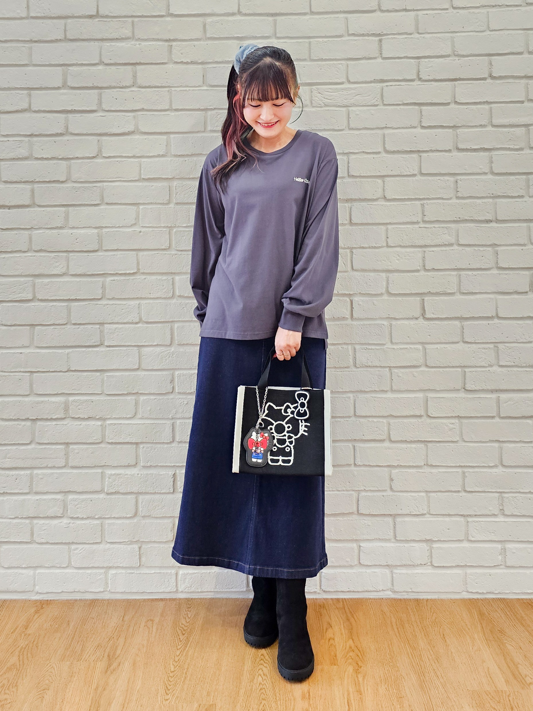 ゆゆさんの「SHOO･LA･RUE｜【HELLO KITTYコラボ】刺繍ロンT」を使ったコーディネート