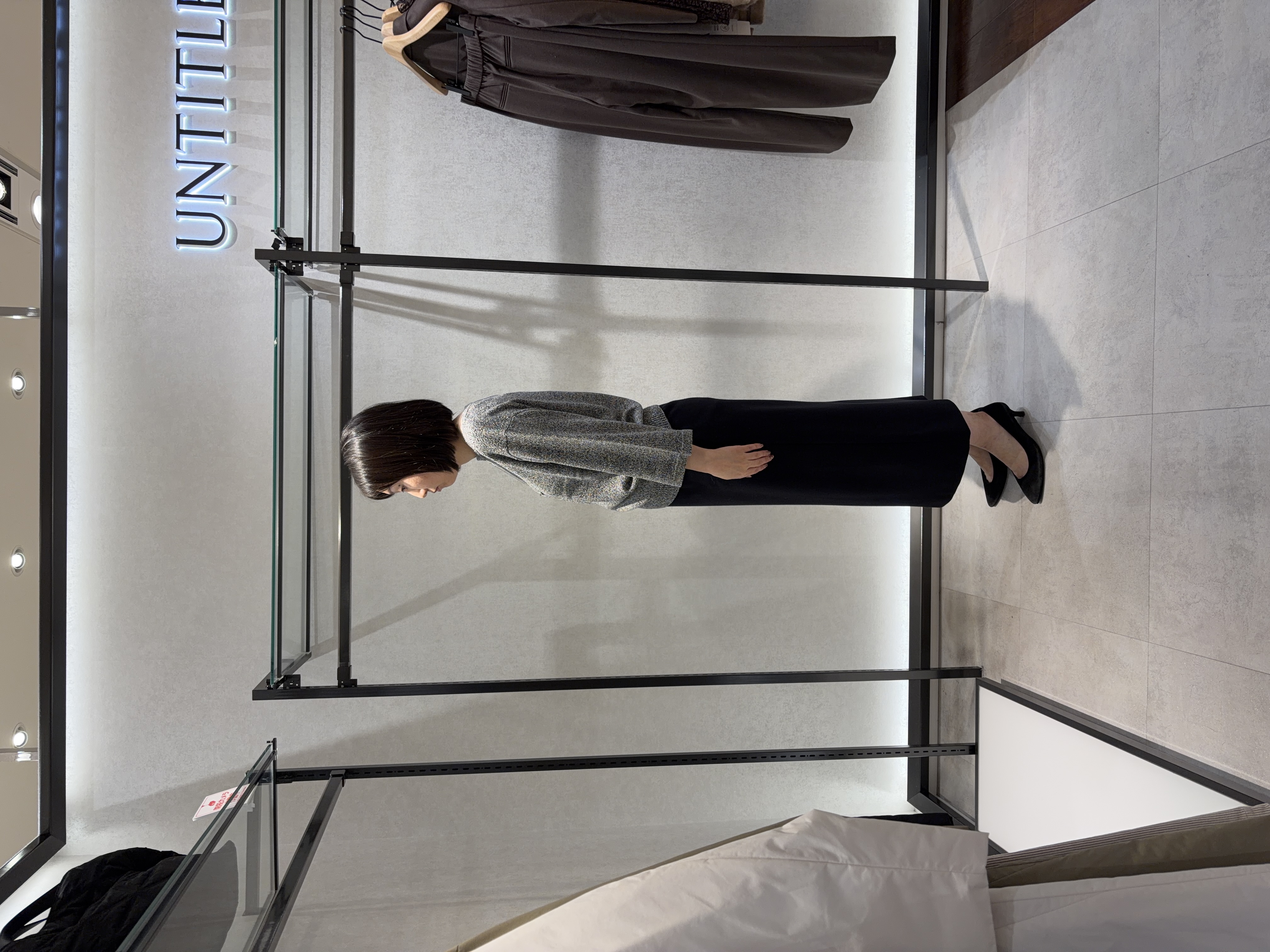 わたなべさんの「UNTITLED｜【アンサンブル可/手洗い可】杢調プルオーバーニット」を使ったコーディネート