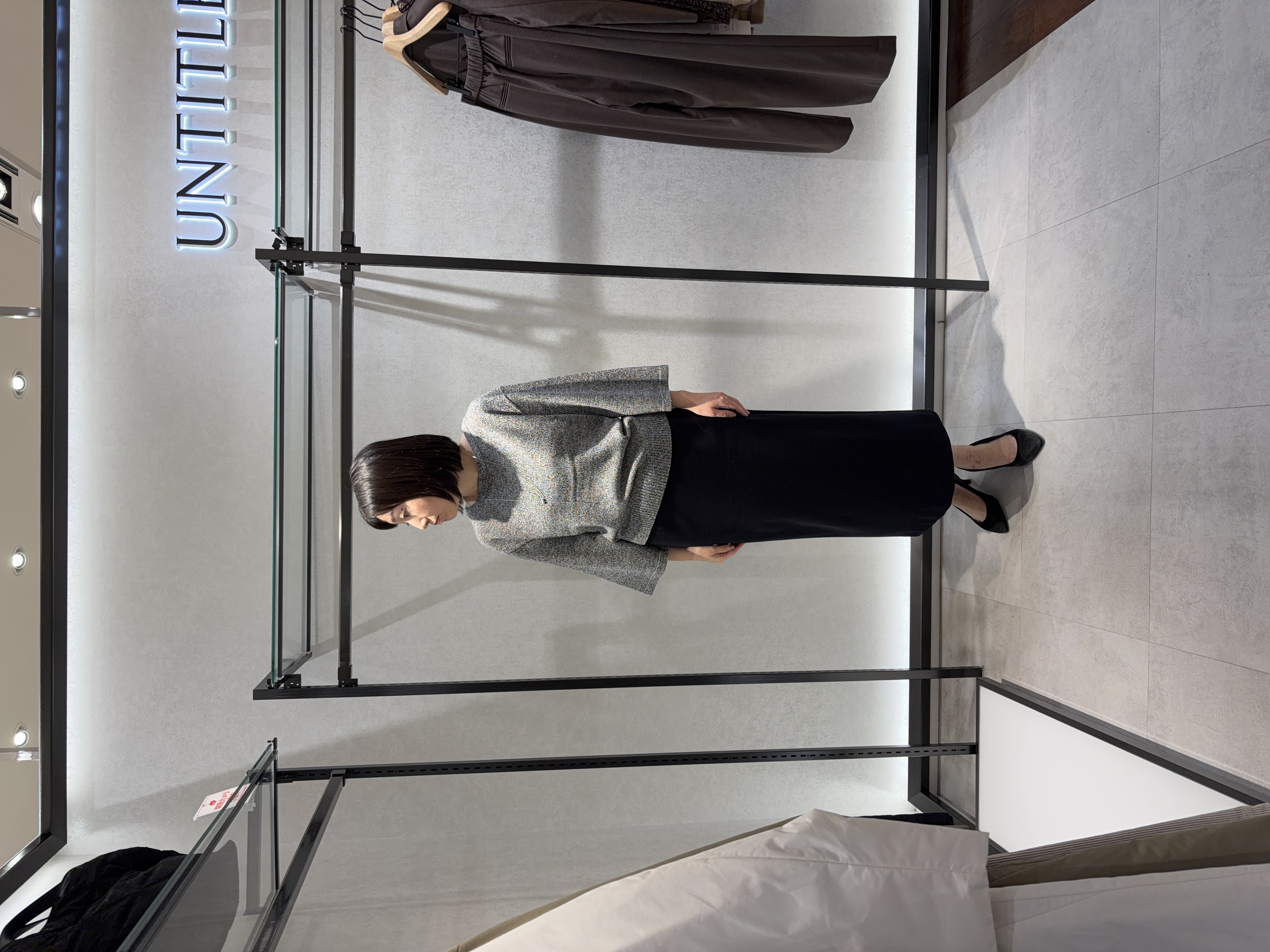 わたなべさんの「UNTITLED｜【アンサンブル可/手洗い可】杢調プルオーバーニット」を使ったコーディネート