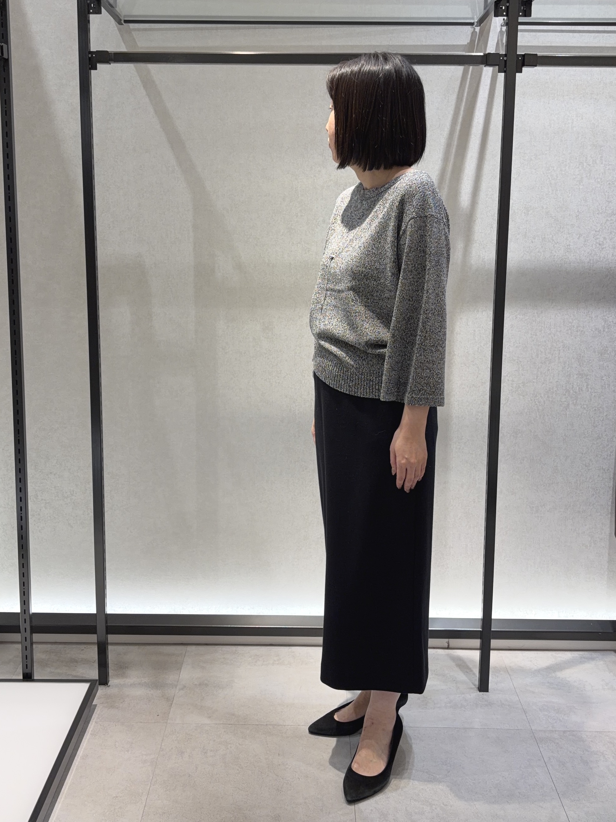 わたなべさんの「UNTITLED｜【アンサンブル可/手洗い可】杢調プルオーバーニット」を使ったコーディネート