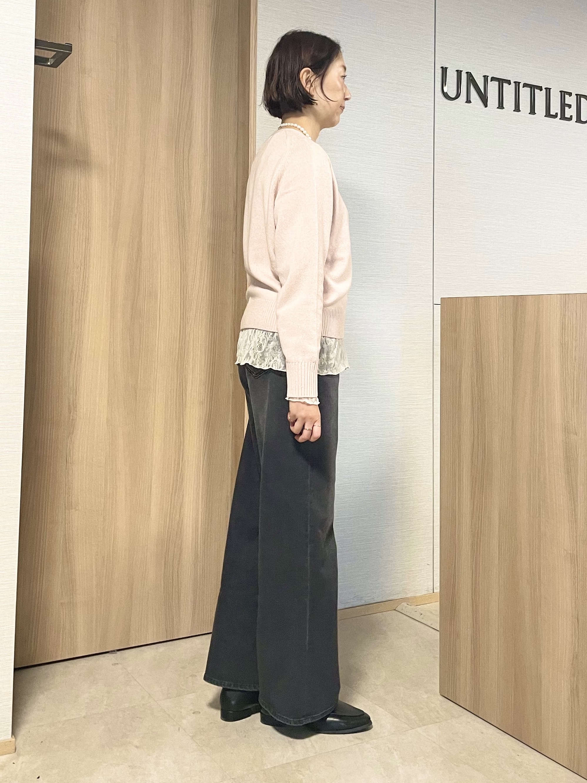 aliceさんの「UNTITLED｜【アンサンブル可/秋羽織り】杢調ジップカーディガン」を使ったコーディネート