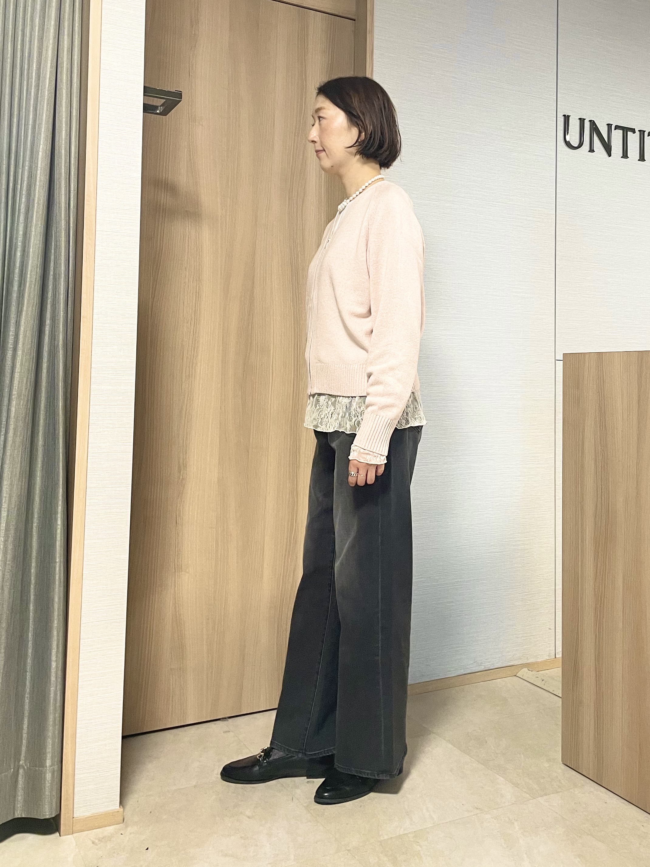 aliceさんの「UNTITLED｜【アンサンブル可/秋羽織り】杢調ジップカーディガン」を使ったコーディネート
