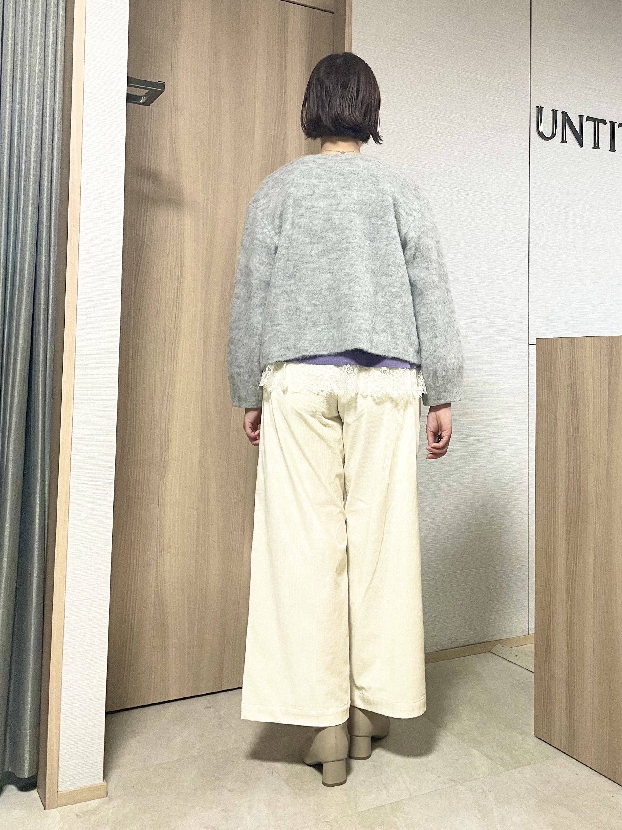 aliceさんの「UNTITLED｜【軽アウター/秋羽織り】シャギージップカーデ」を使ったコーディネート
