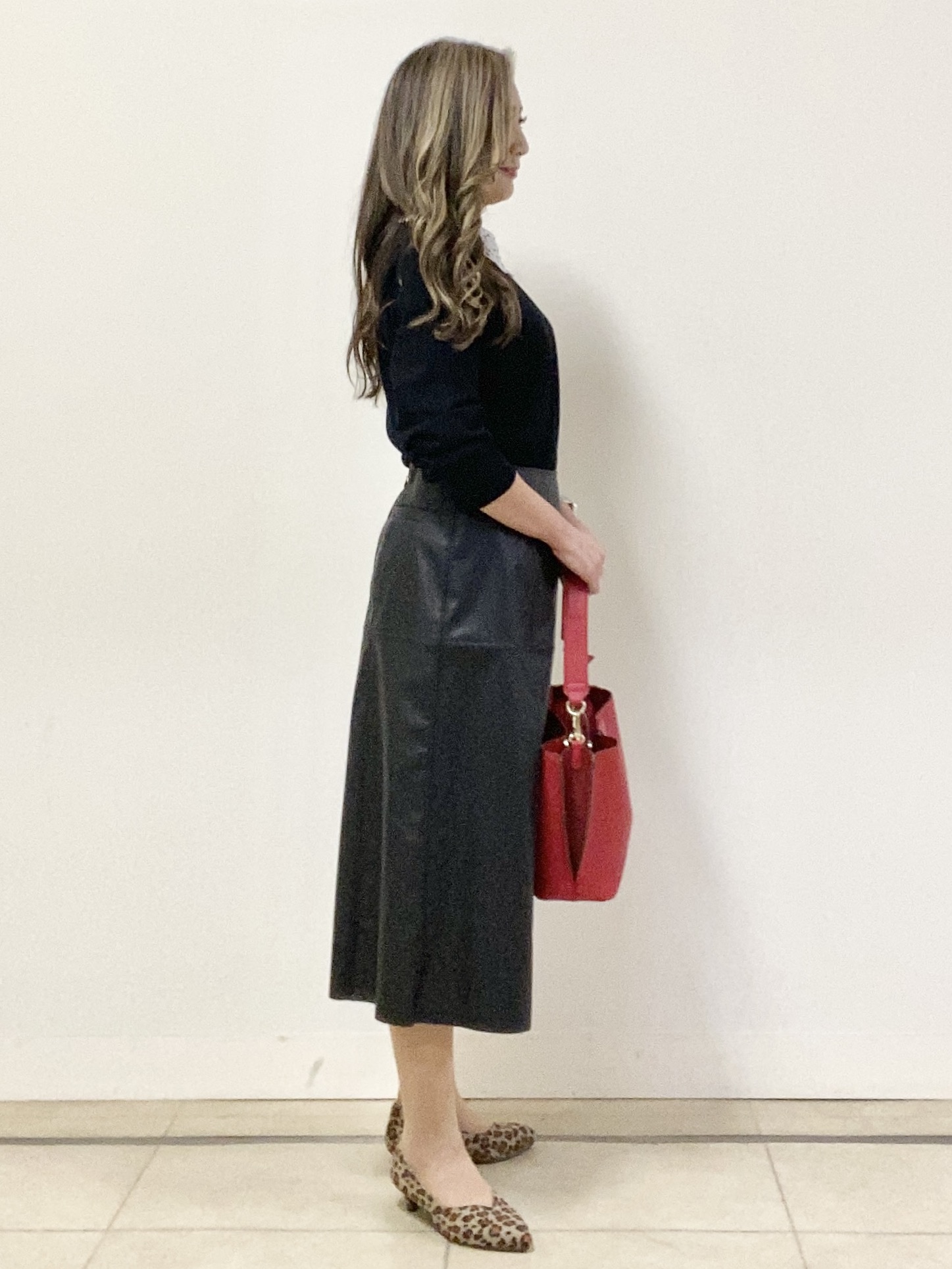 NAKAさんの「Reflect｜【付け衿】レース衿付きストレッチニット」を使ったコーディネート