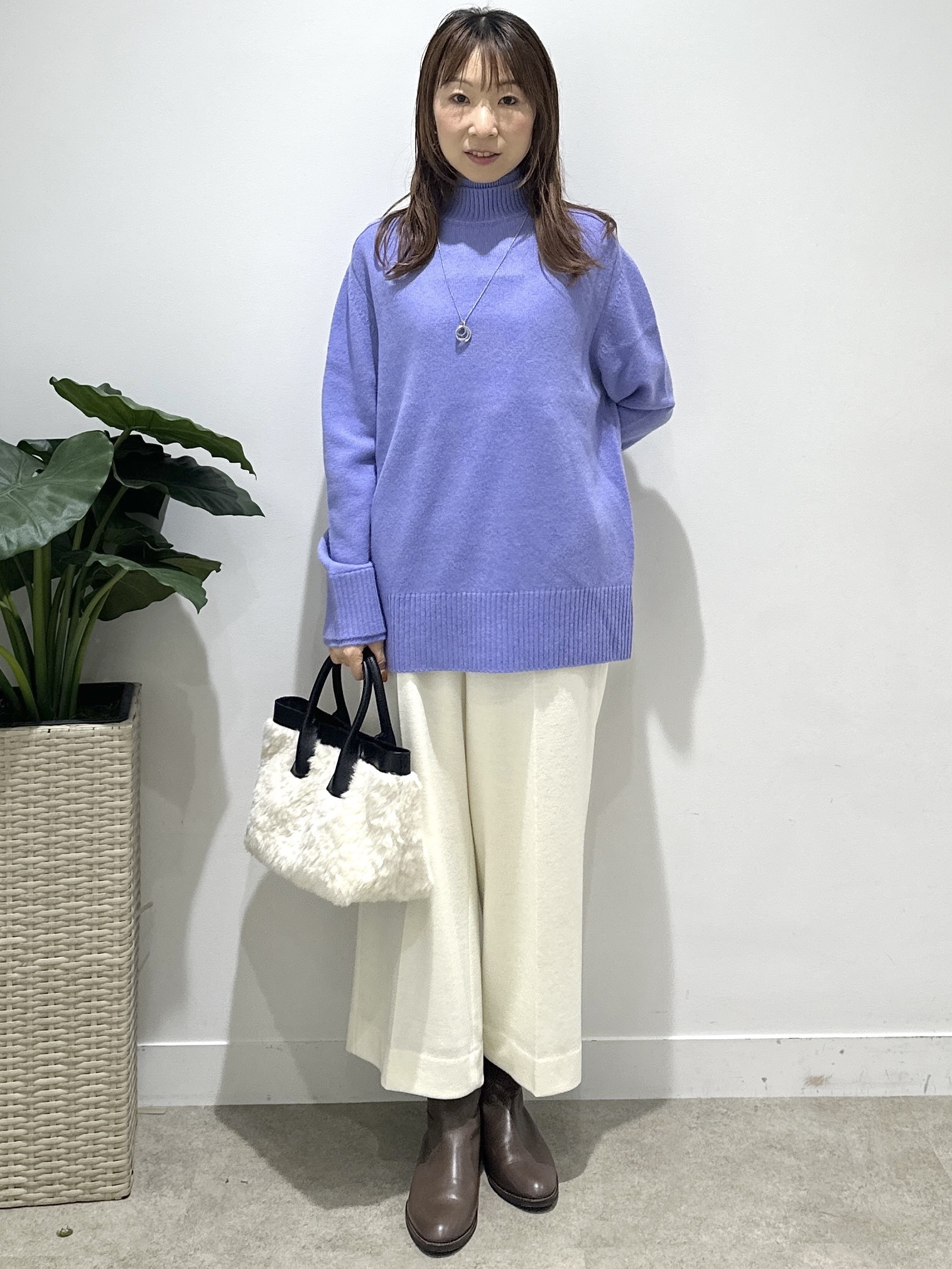 Miwaさんの「UNTITLED｜【ステンレスチェーン】クロスリングネックレス」を使ったコーディネート