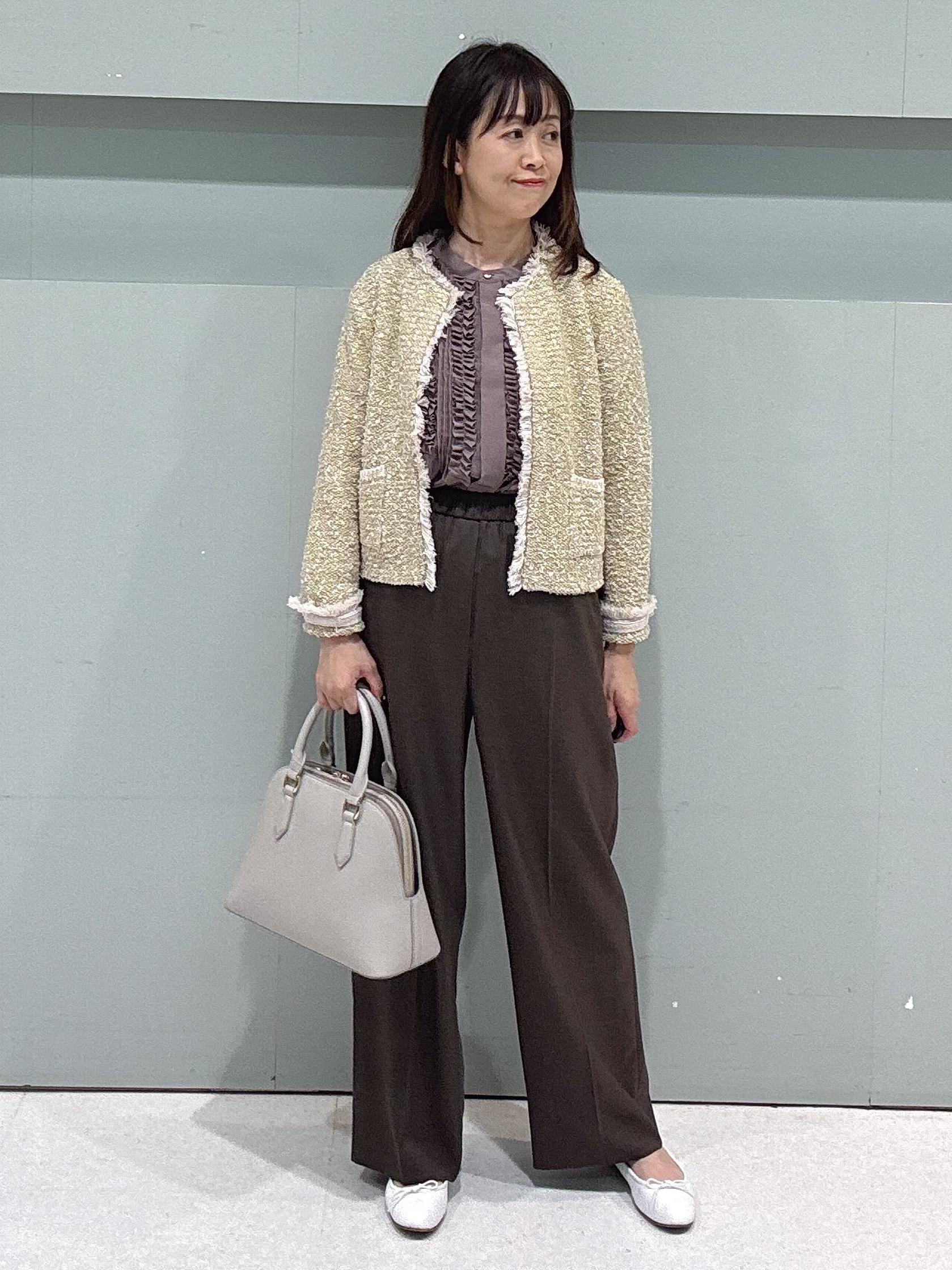 makiさんの「UNTITLED｜【ジャケットライク/秋羽織り】ファンシーヤーンツイードニットカーディガン」を使ったコーディネート