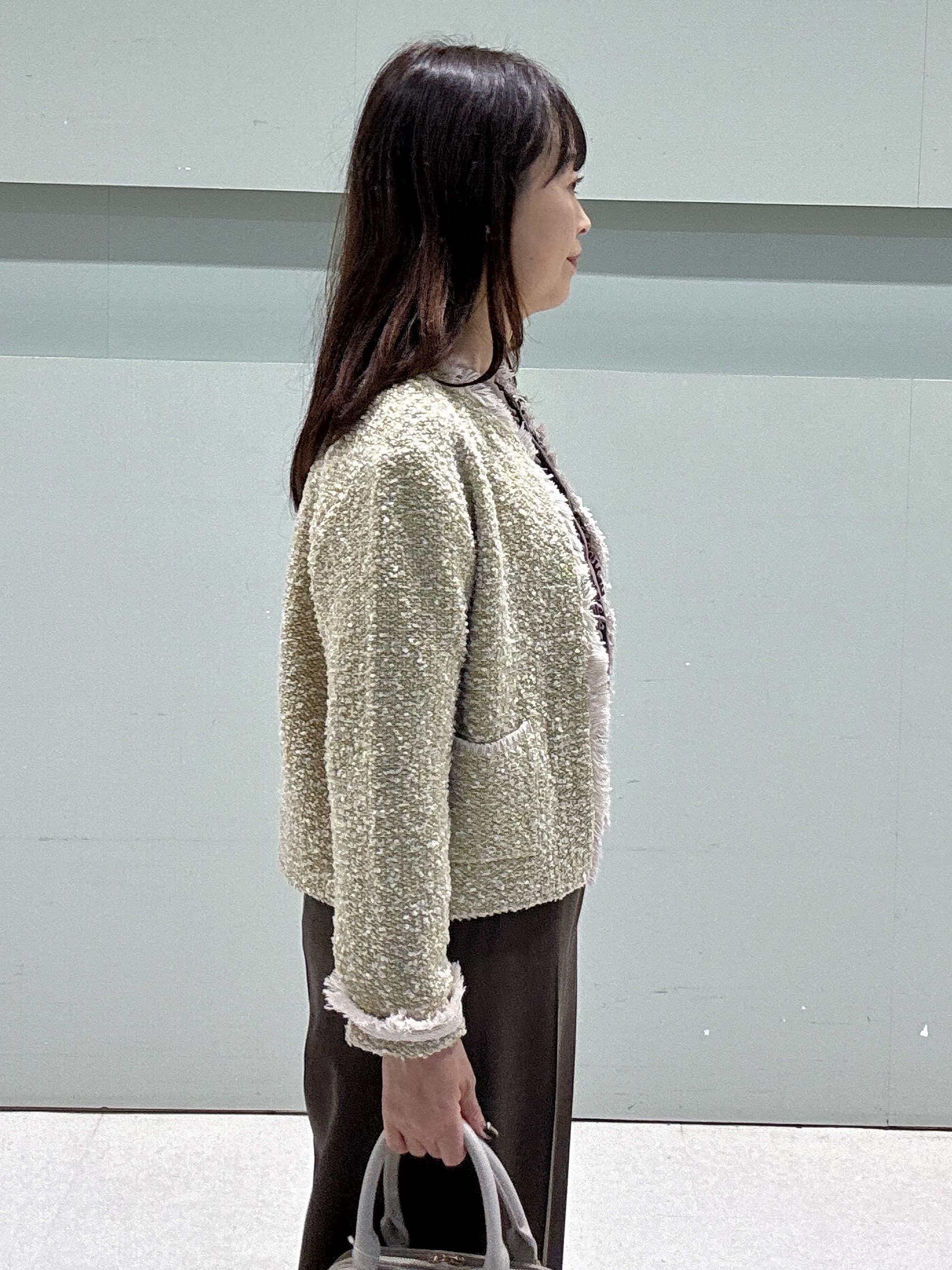 makiさんの「UNTITLED｜【ジャケットライク/秋羽織り】ファンシーヤーンツイードニットカーディガン」を使ったコーディネート