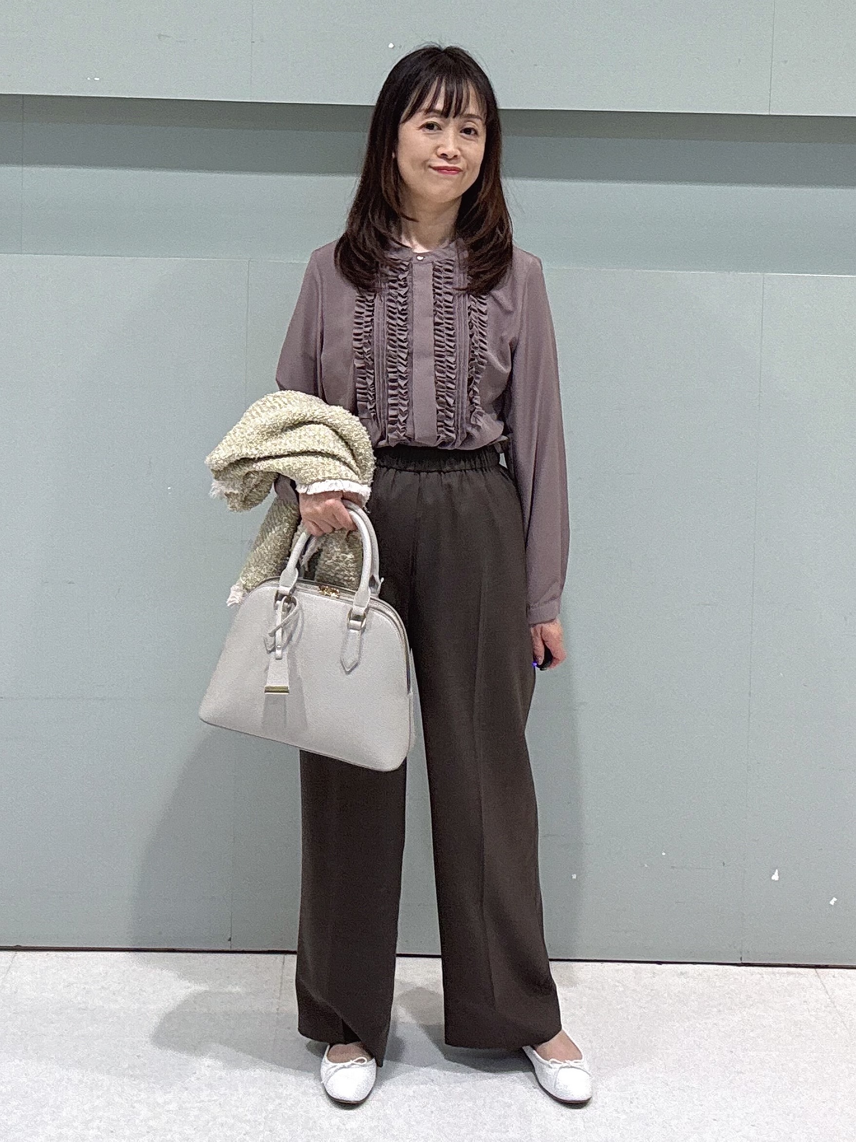 makiさんの「UNTITLED｜【ジャケットライク/秋羽織り】ファンシーヤーンツイードニットカーディガン」を使ったコーディネート