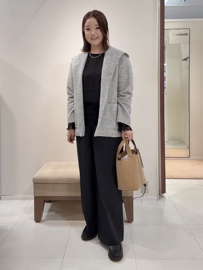 YUIさんの「UNTITLED｜【軽アウター/秋羽織り】シャギーフーディ―カーディガン」を使ったコーディネート