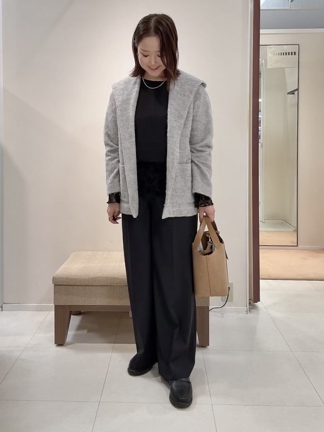 YUIさんの「UNTITLED｜【軽アウター/秋羽織り】シャギーフーディ―カーディガン」を使ったコーディネート