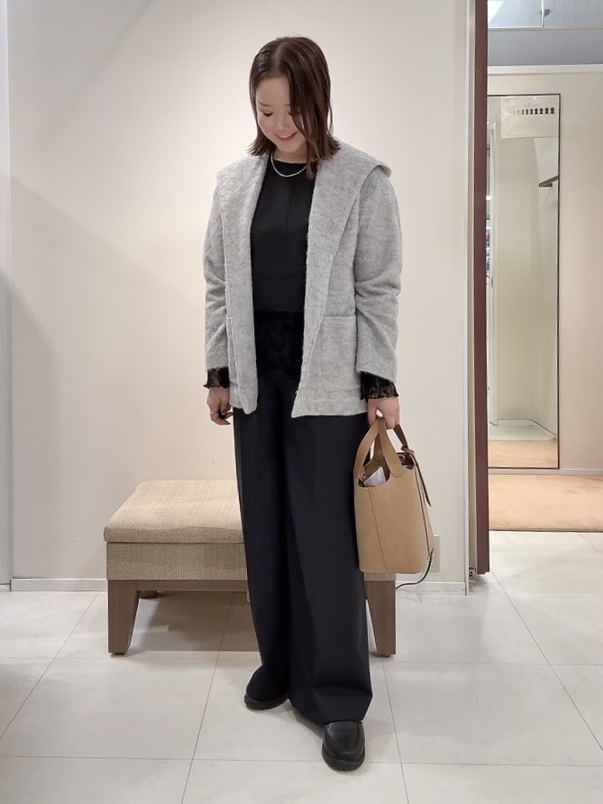 YUIさんの「UNTITLED｜【軽アウター/秋羽織り】シャギーフーディ―カーディガン」を使ったコーディネート