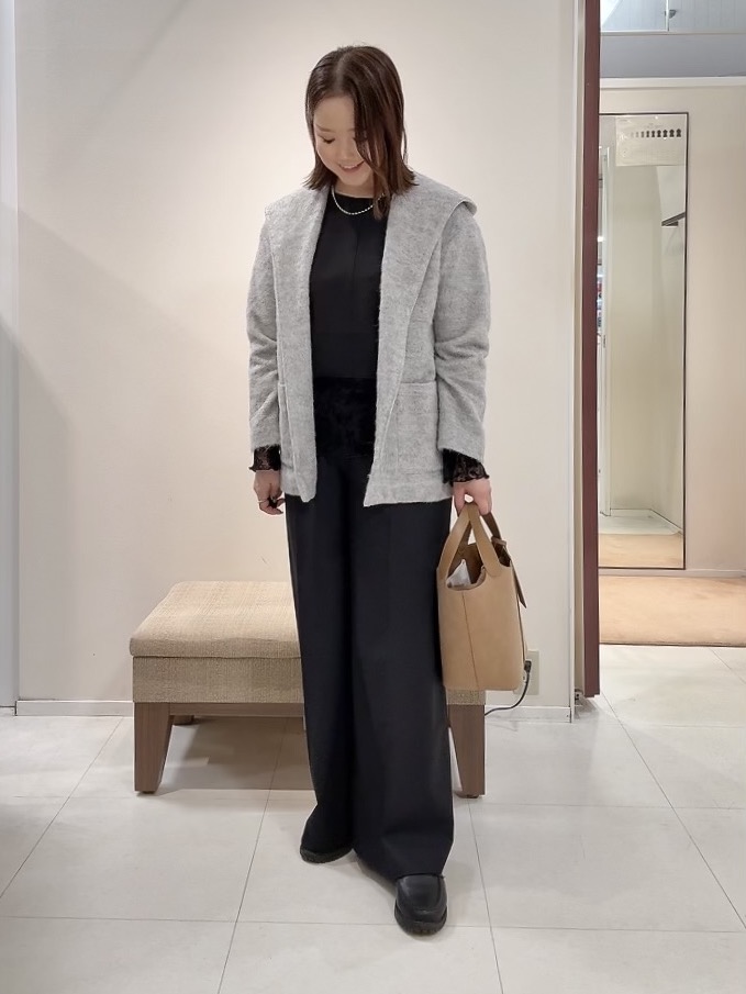 YUIさんの「UNTITLED｜【軽アウター/秋羽織り】シャギーフーディ―カーディガン」を使ったコーディネート