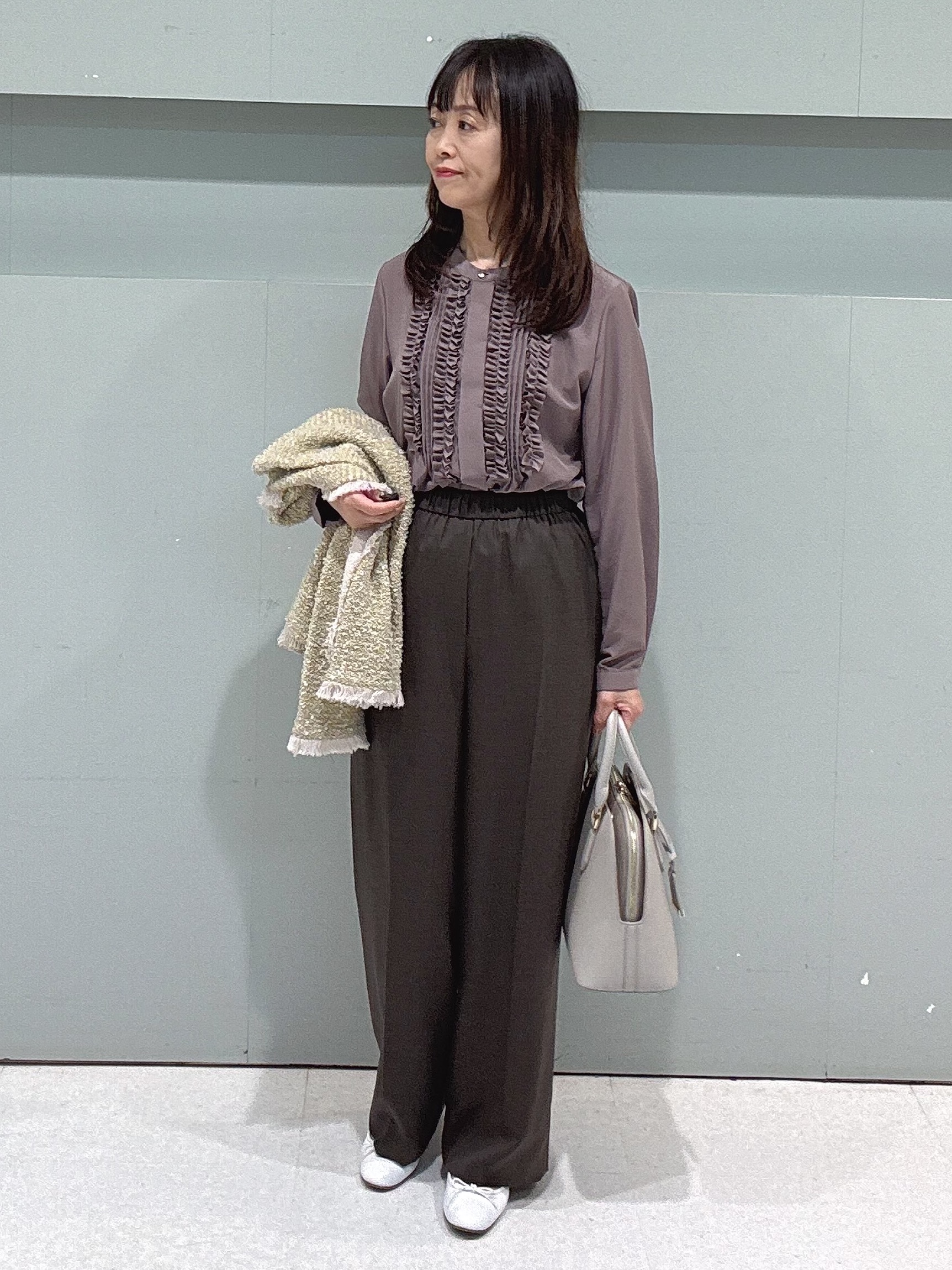 makiさんの「UNTITLED｜【ジャケットライク/秋羽織り】ファンシーヤーンツイードニットカーディガン」を使ったコーディネート